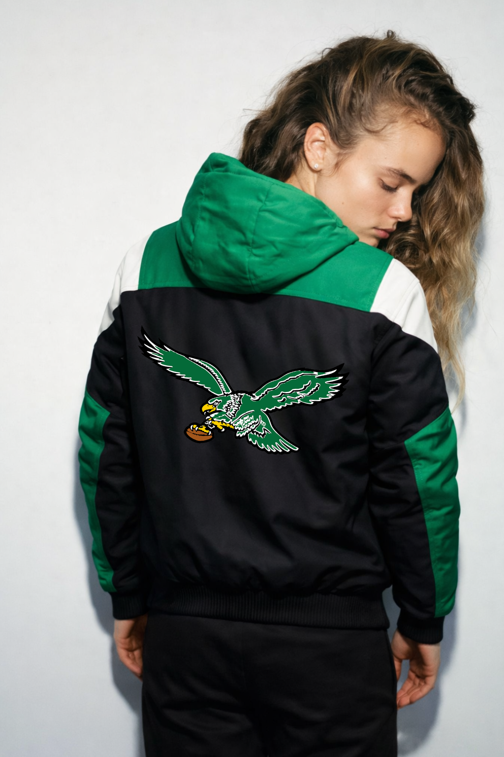 Philadelphia Inspired Eagles Windbreaker Varsity Jacket For Women (LIMITED EDITION)