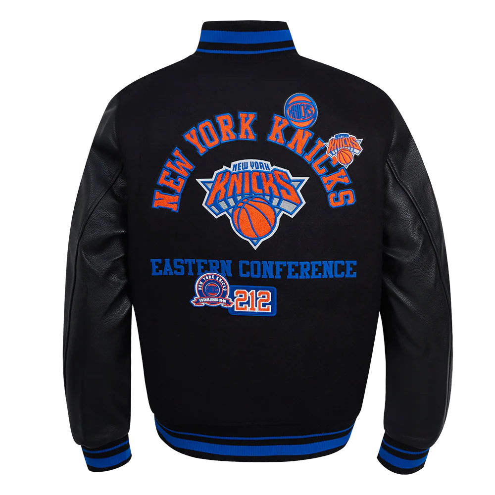 New York Knicks Area Code Wool Varsity Jacket For Women