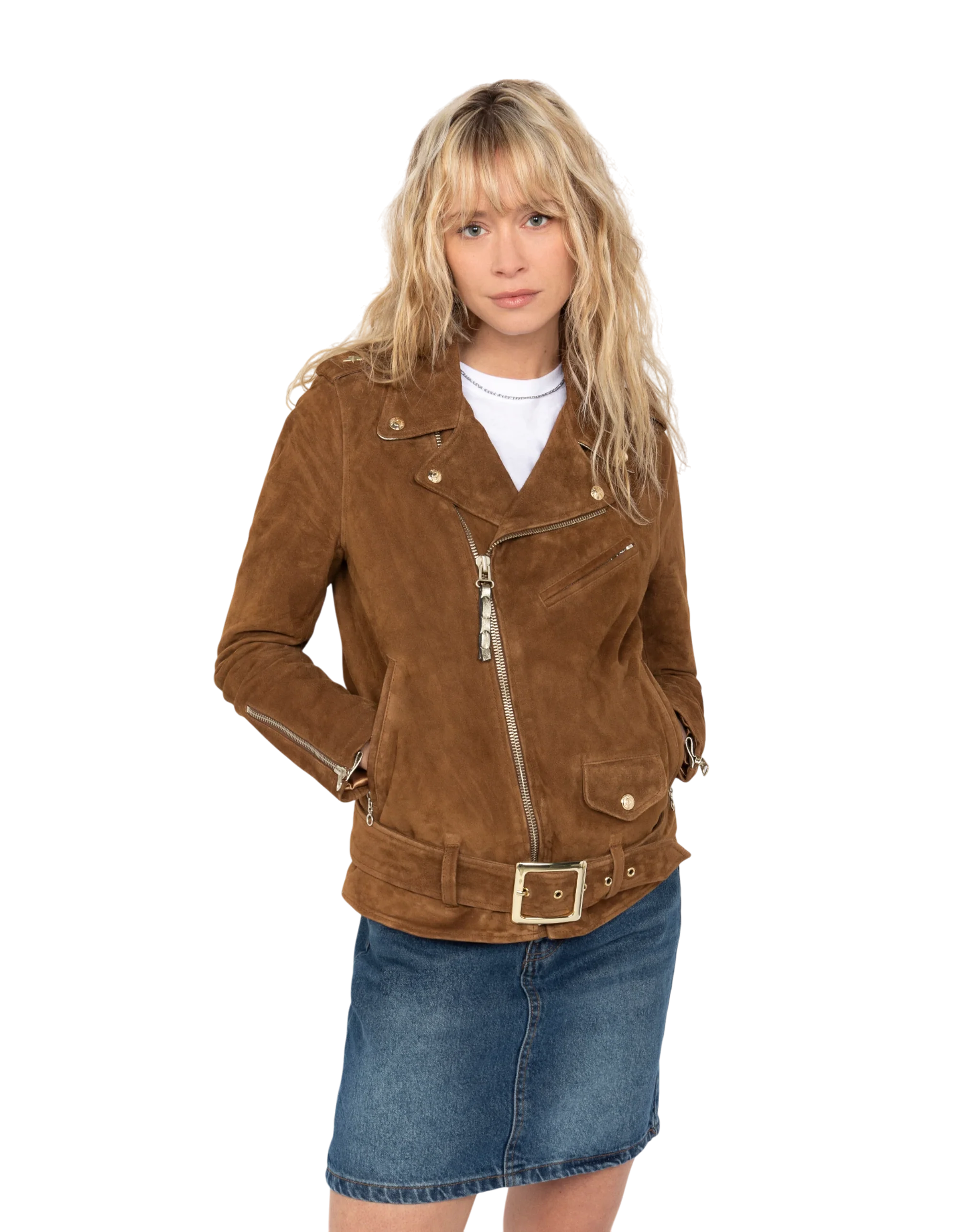 Premium Star Goat Suede Jacket