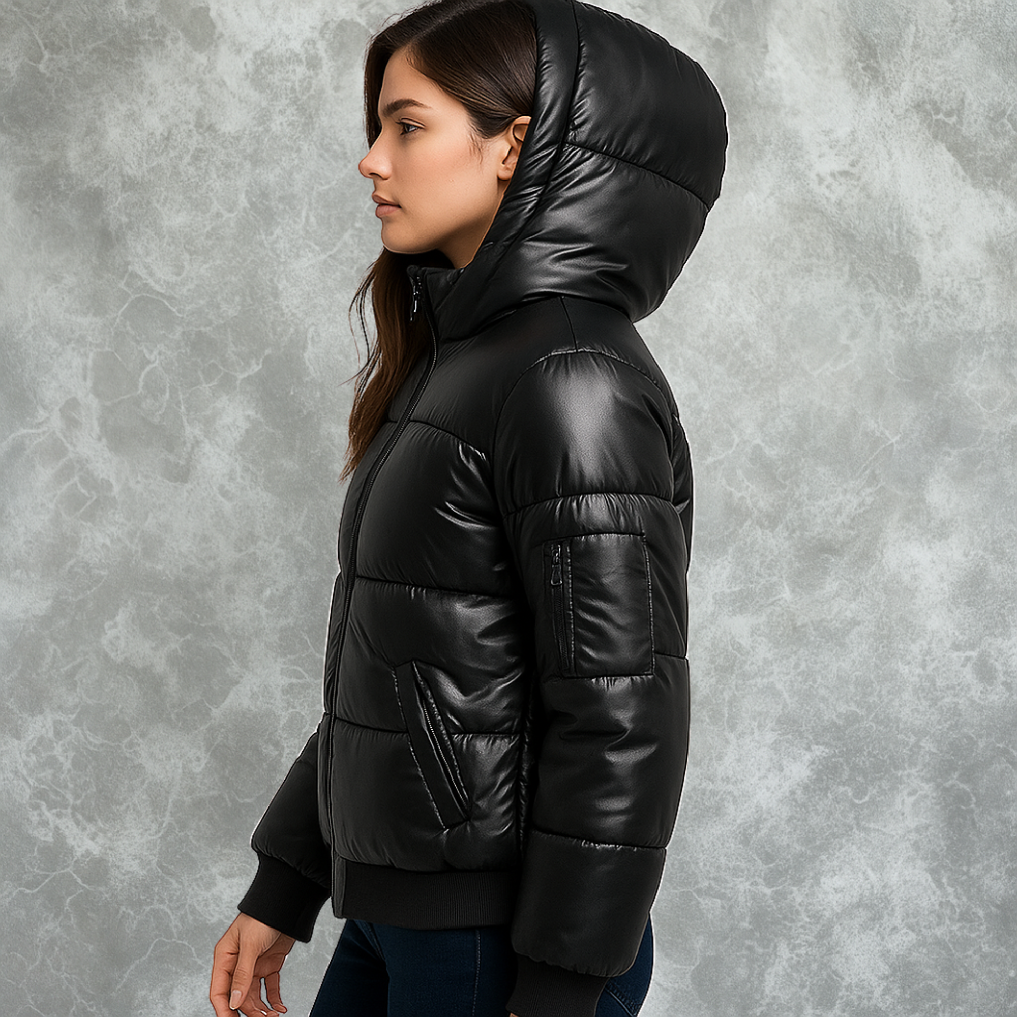 Black Puffer Jacket For Women