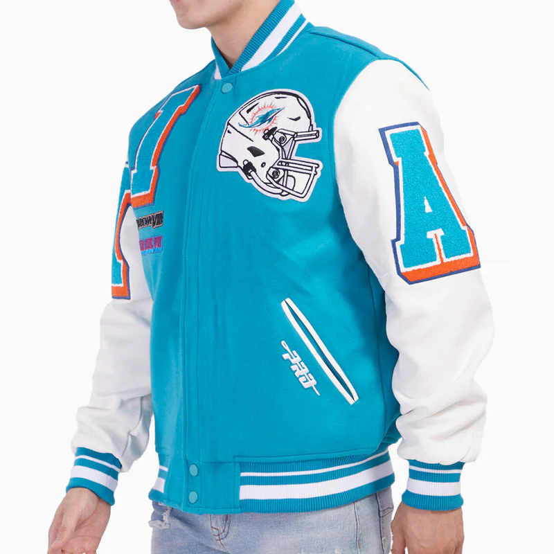 Miami Dolphins Mashup Wool Varsity Jacket For Men