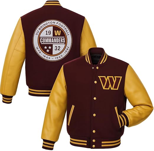 Washington Commanders Wool Letterman Jacket For Women