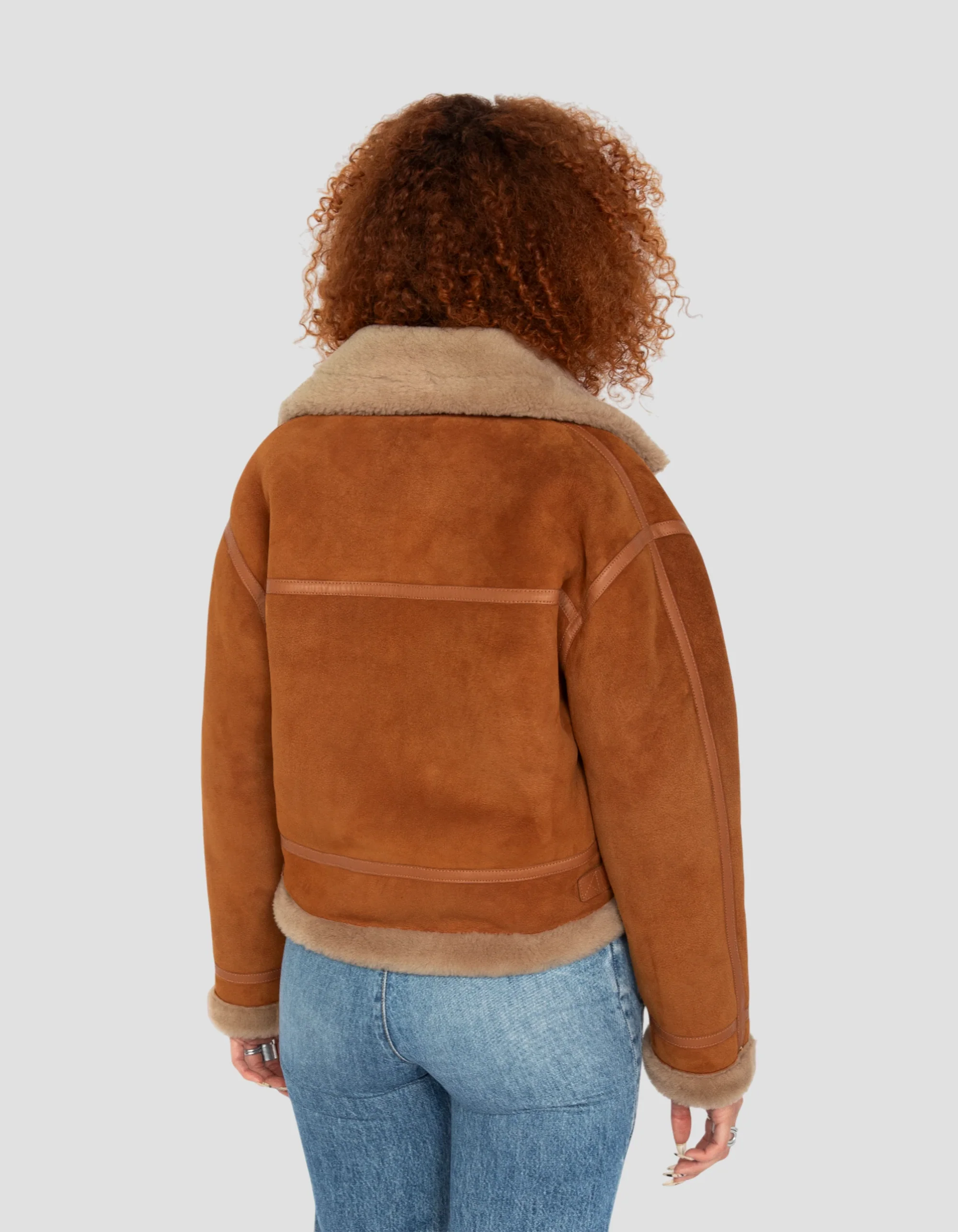 Cinnamon B-3 Shearling Bombardier Jacket