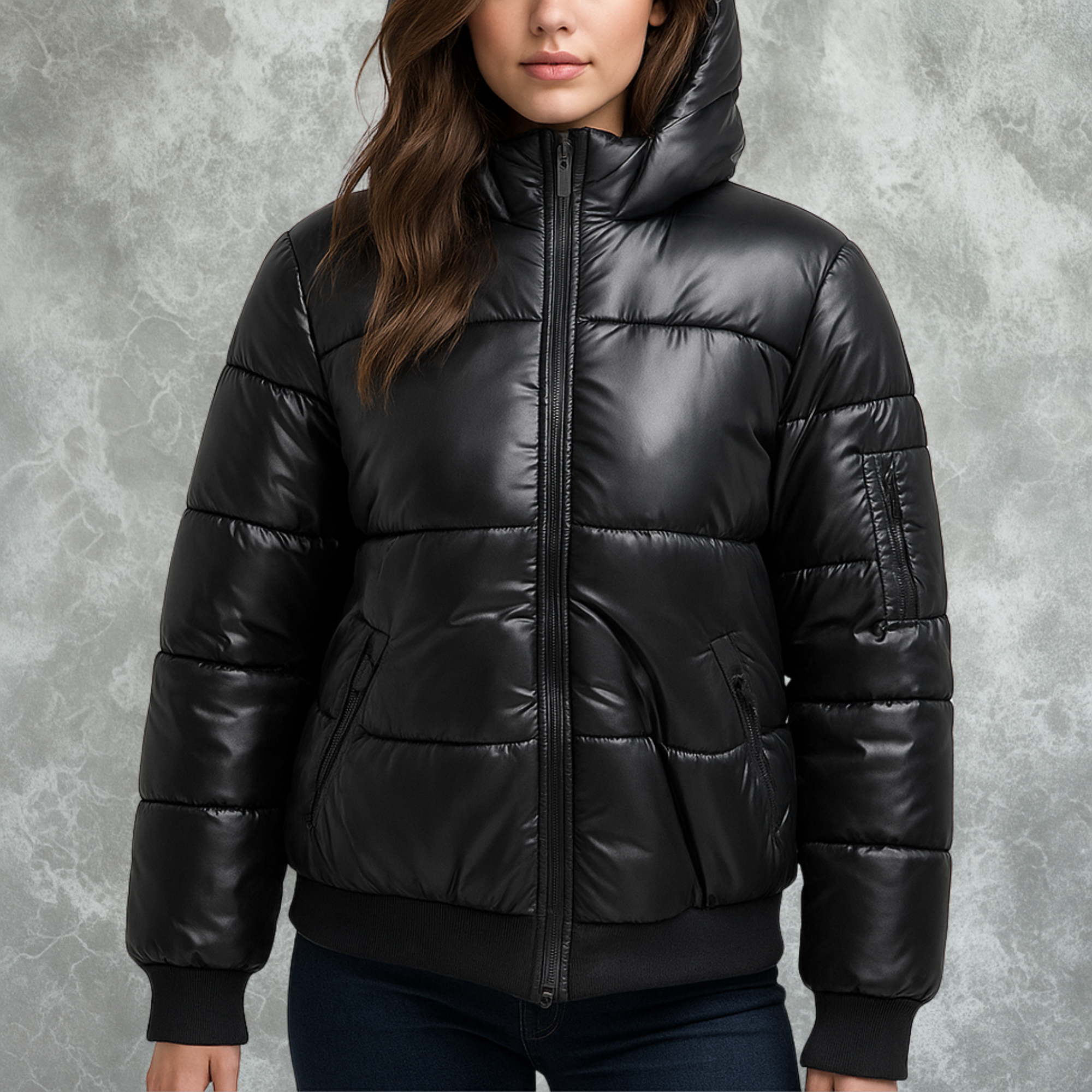 Black Puffer Jacket For Women