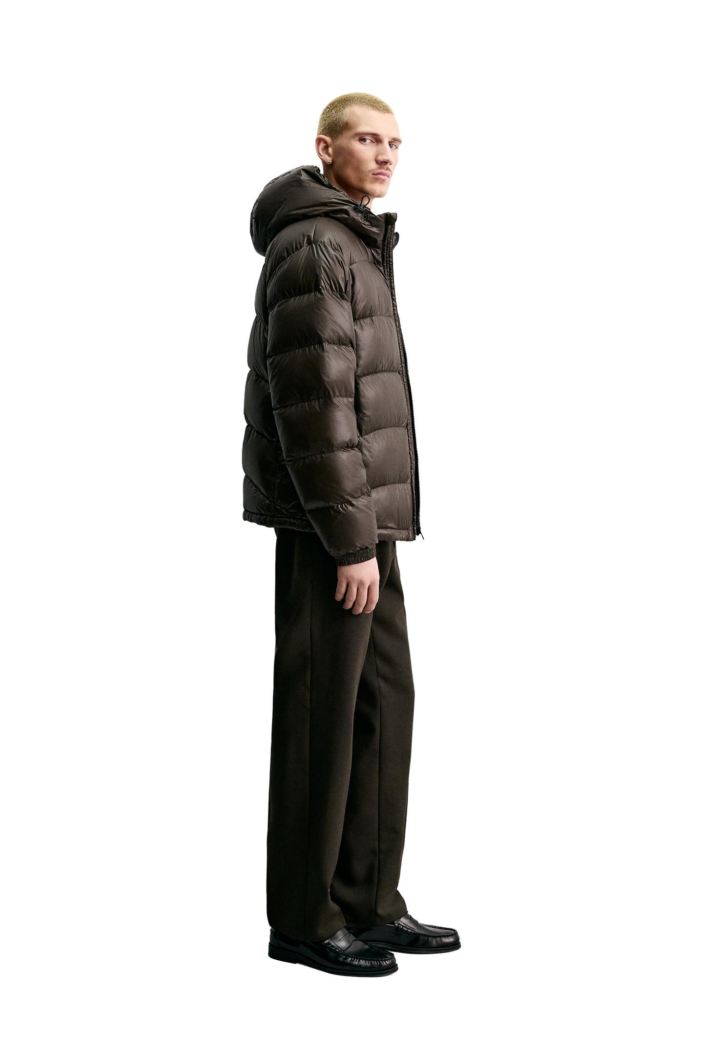 Stylish & Functional Men’s Chocolate Water-Repellent Puffer Jacket 