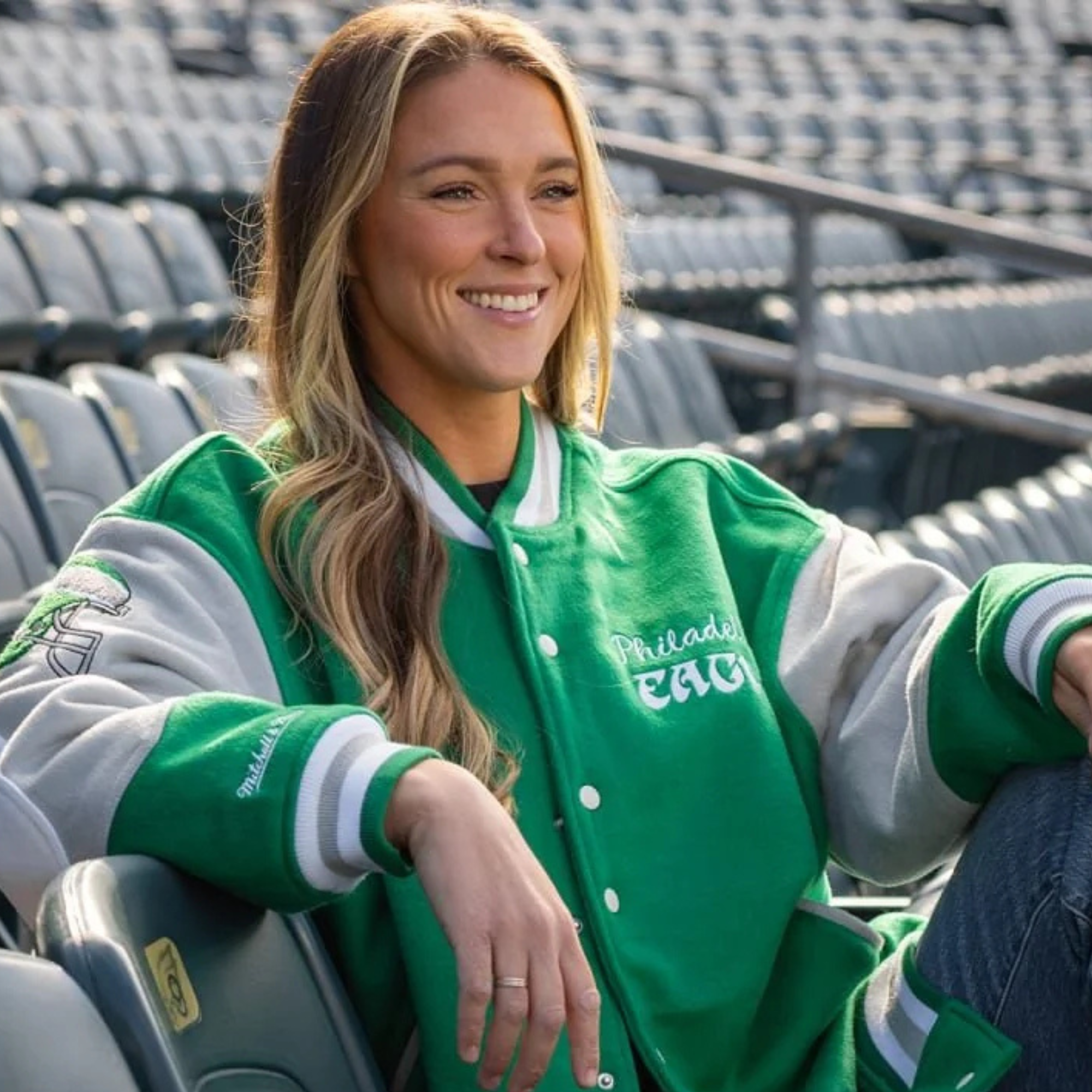 Philadelphia Eagles Mitchell & Ness Women Varsity Jacket