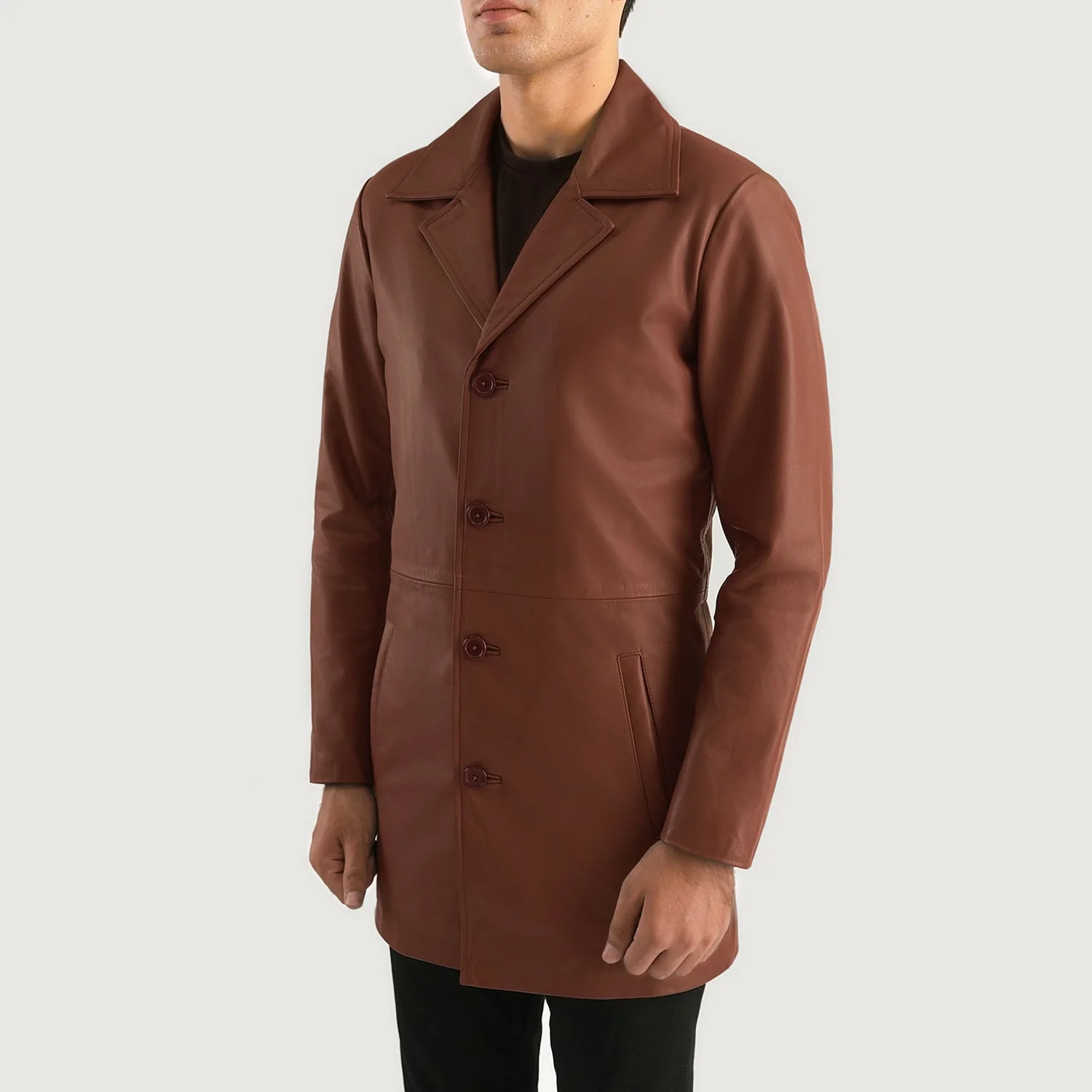 Classmith Men’s Brown Leather Coat | Classic, Refined & Bold