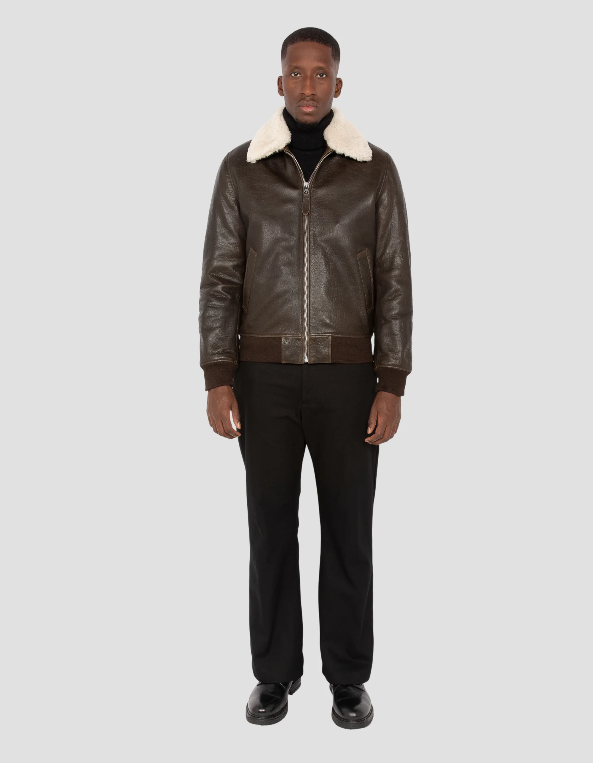 Men’s Aviator Brown Lamb Leather Jacket | Rugged, Timeless & Premium Quality