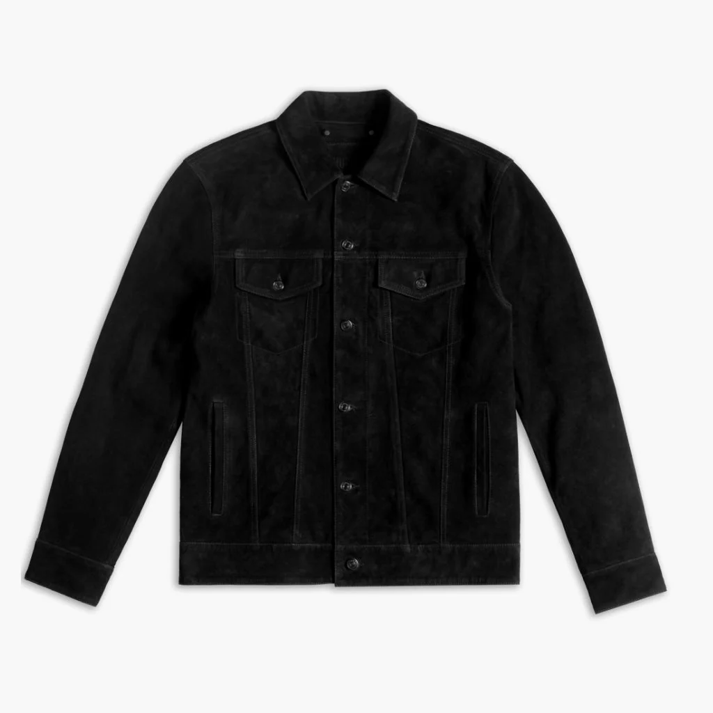 Men’s Black Suede Trucker Jacket | Timeless, Luxe & Heritage-Inspired