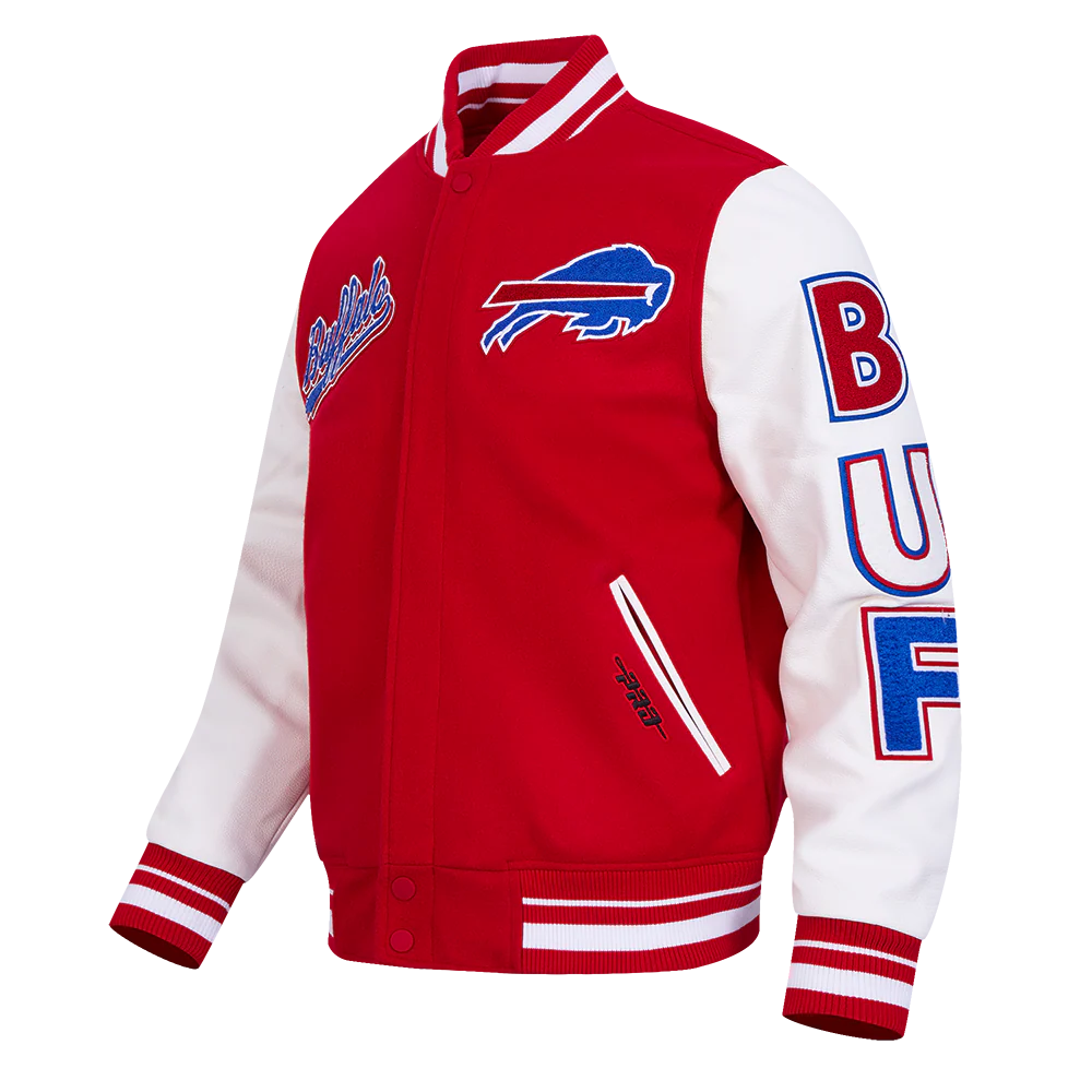 Buffalo Bills Script Wool Varsity Jacket For Men