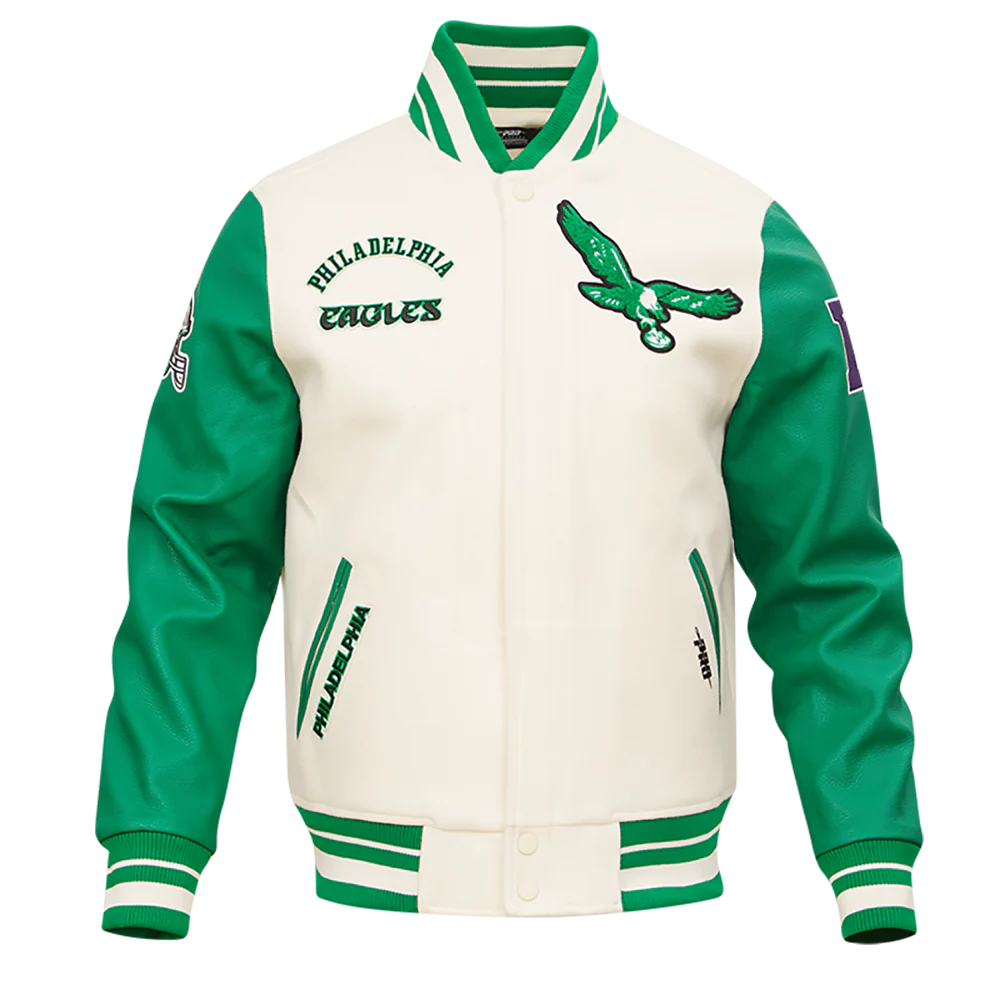 Philadelphia Eagles Retro Wool Varsity Jacket For Men