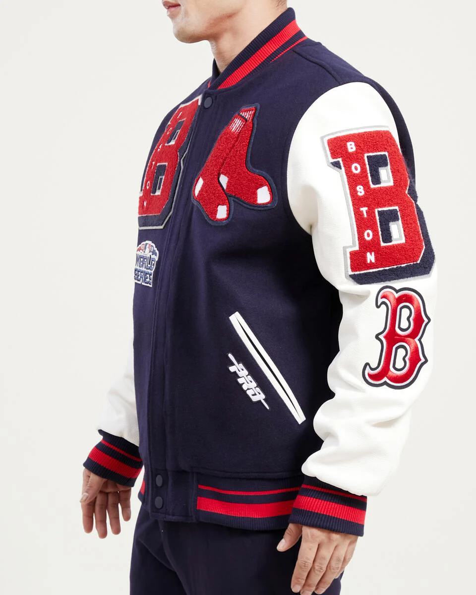 Boston Red Sox Mashup Wool Varsity Jacket For Men