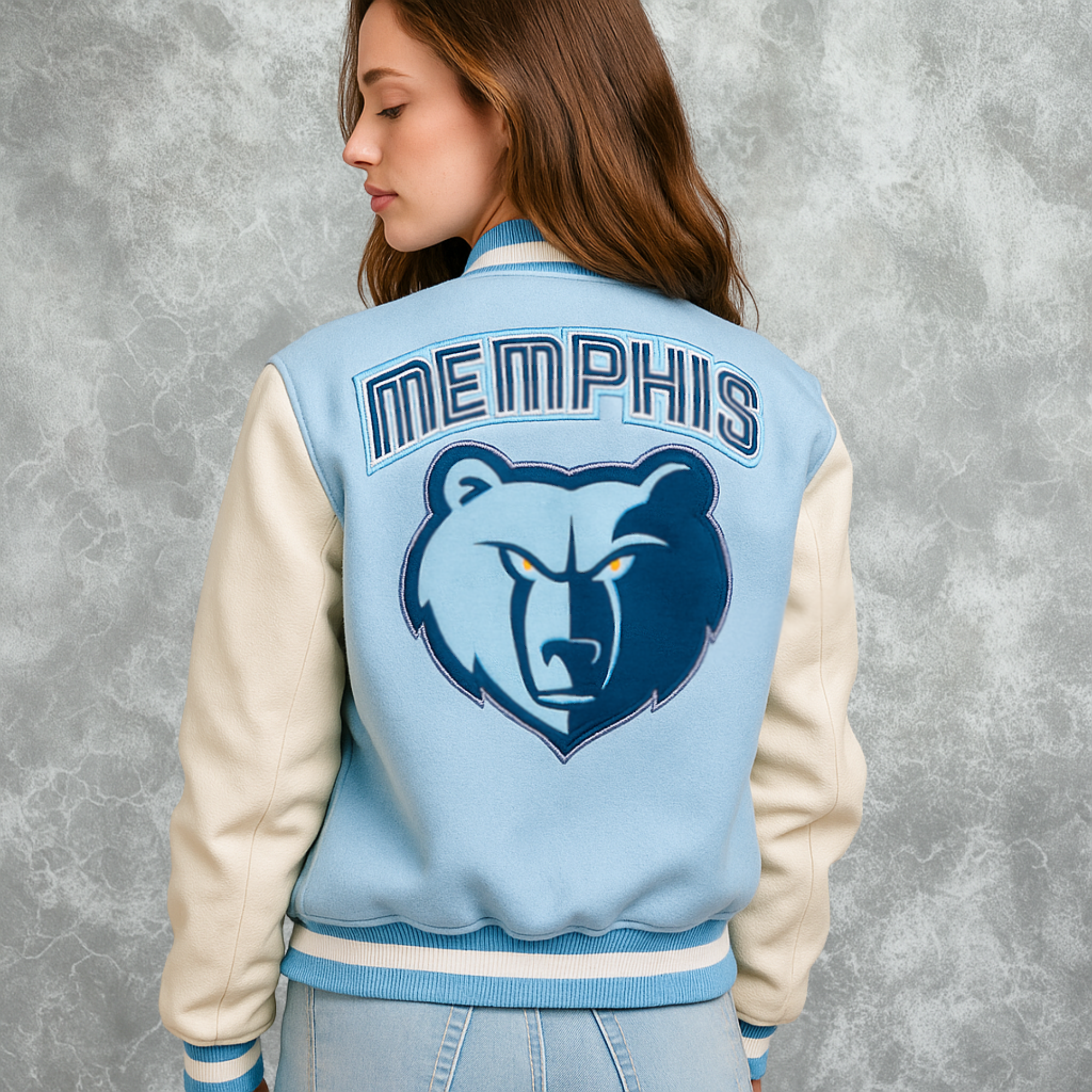 Memphis Inspired Grizzlies Varsity Jacket For Women