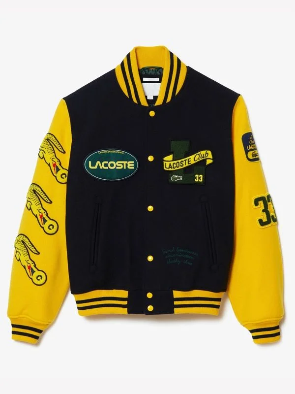 Lacoste Two-Tone Wool Bomber Jacket For Men