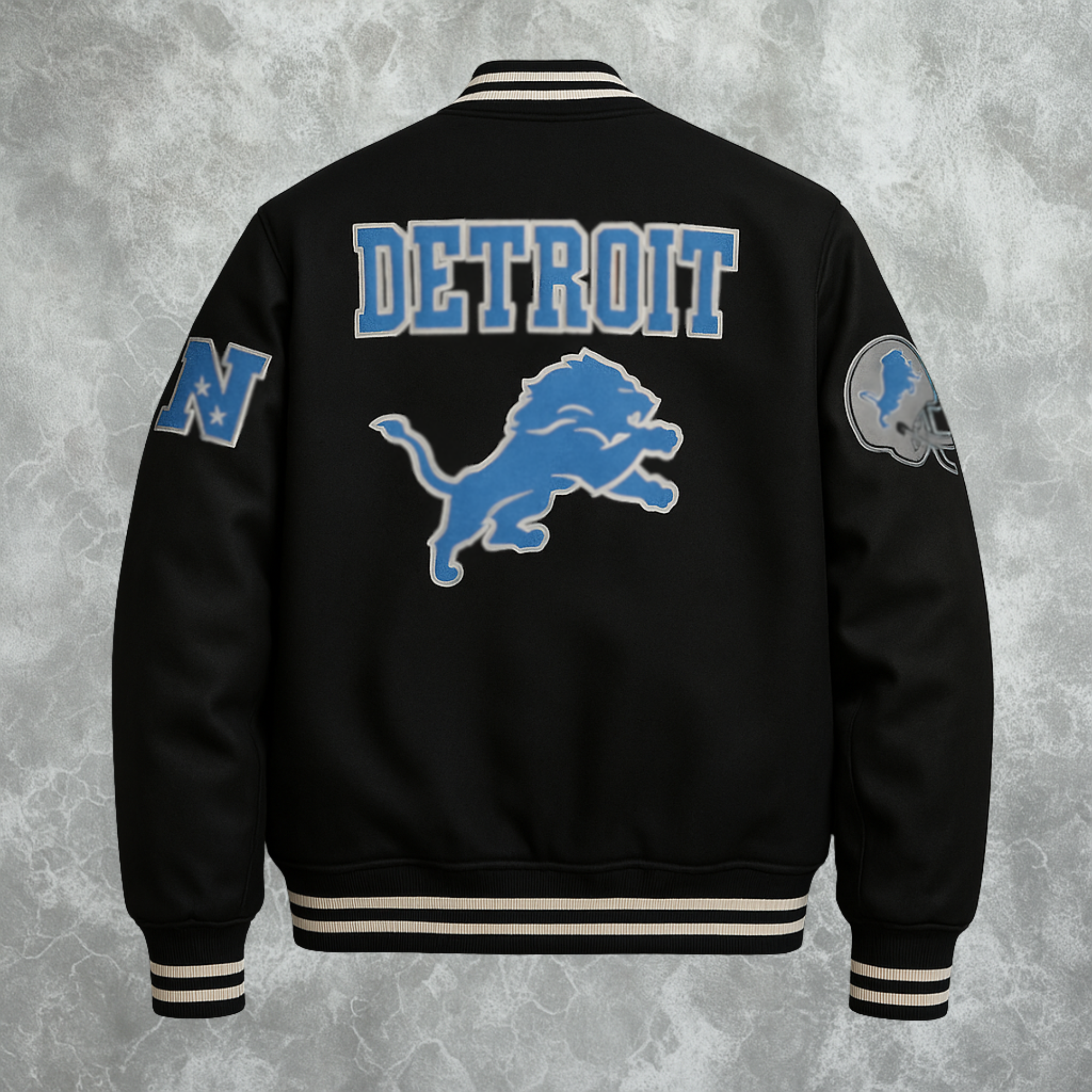 Detroit Lions Letterman Varsity Jacket For Men