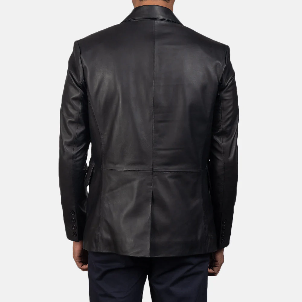 Men’s Black Leather Blazer | Sleek, Sophisticated & Bold