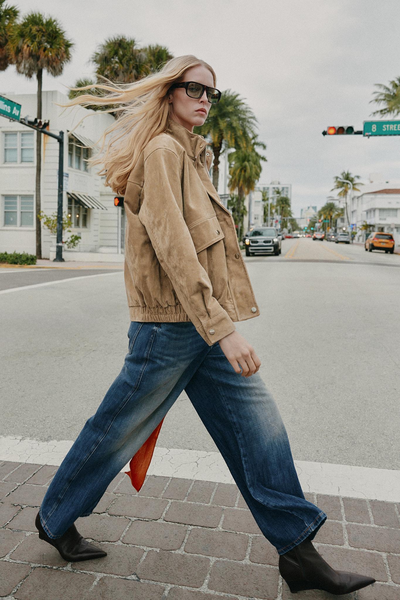 Women’s 100% Real Suede Leather High-Neck Jacket | Chic, Stylish & Versatile