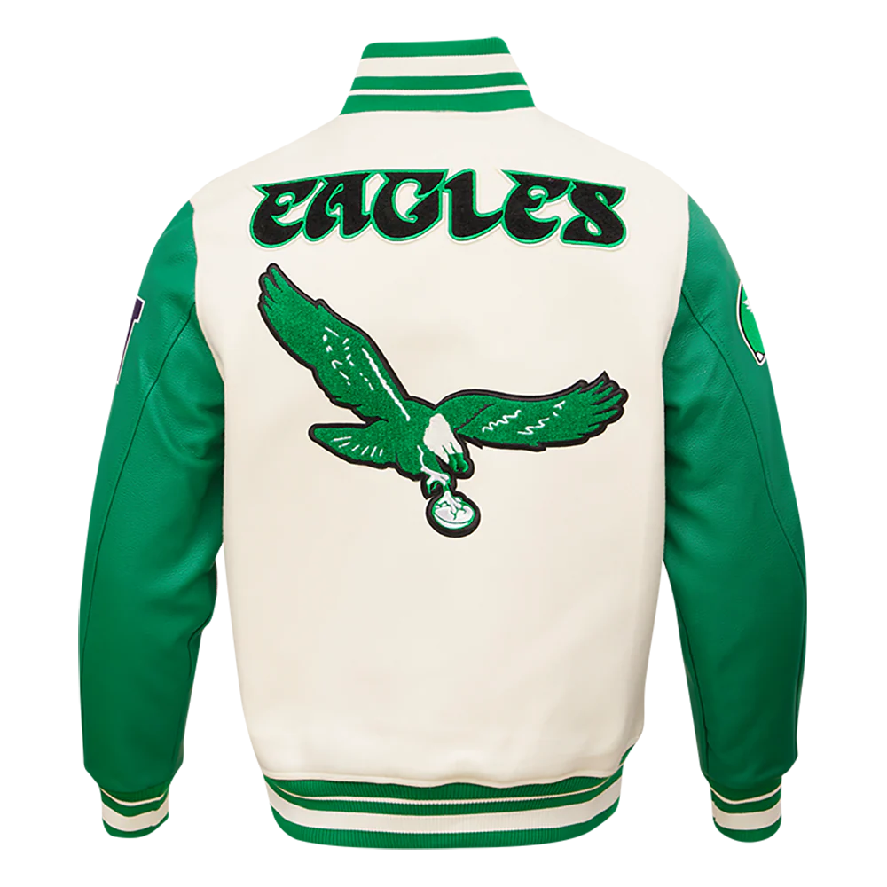 Philadelphia Eagles Retro Wool Varsity Jacket For Men