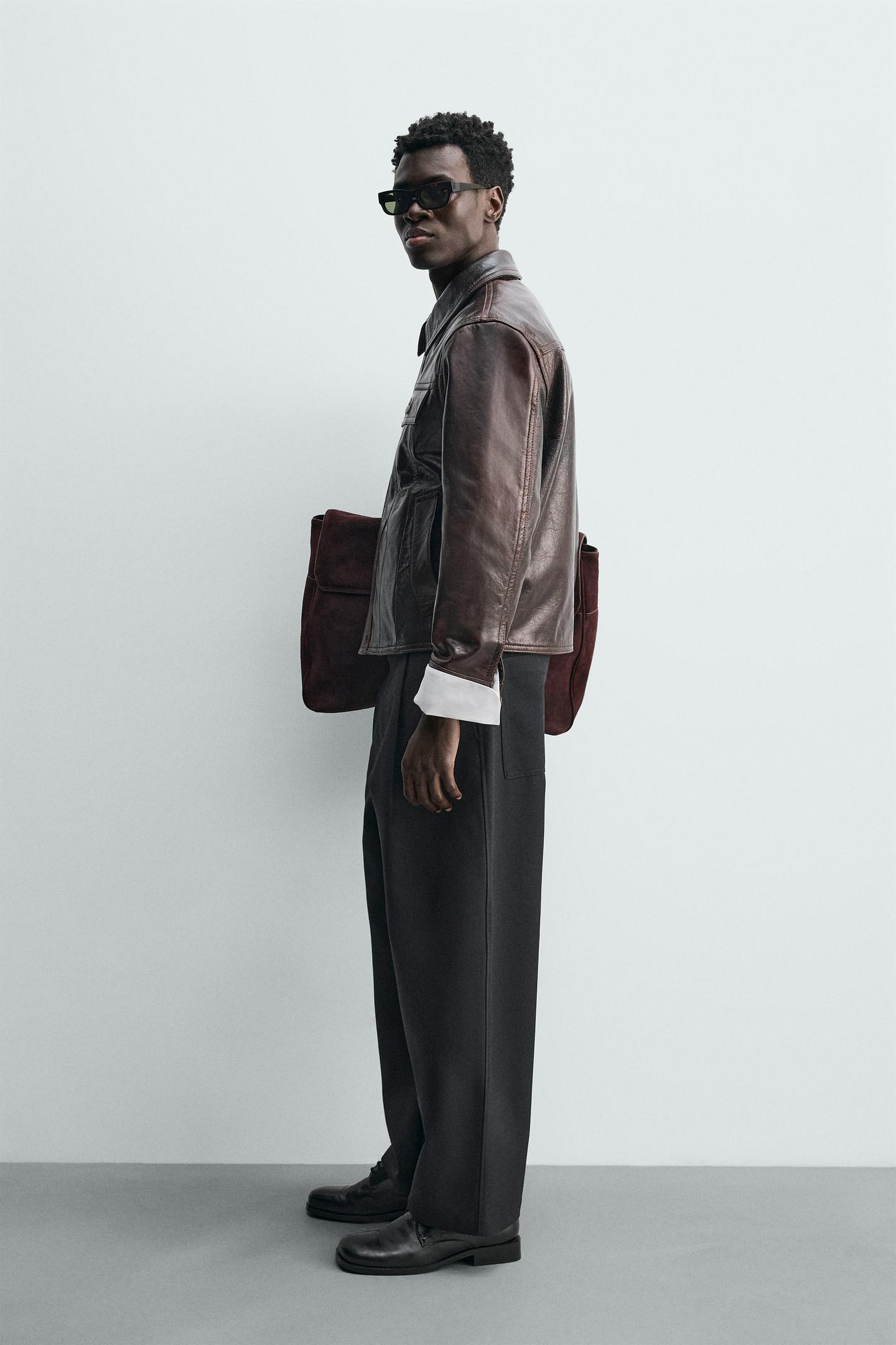 Men’s Washed Real Leather Jacket | Classic, Rugged & Timeless