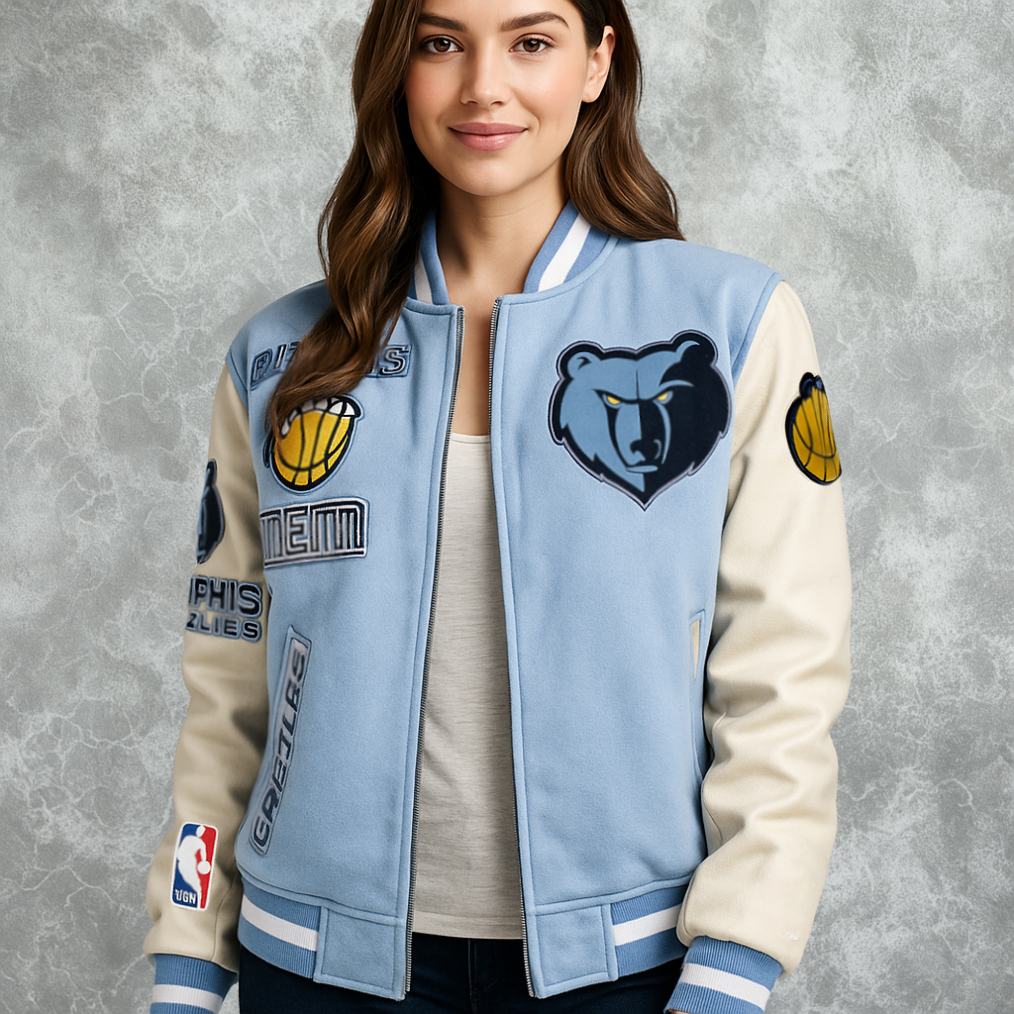Memphis Inspired Grizzlies Varsity Jacket For Women