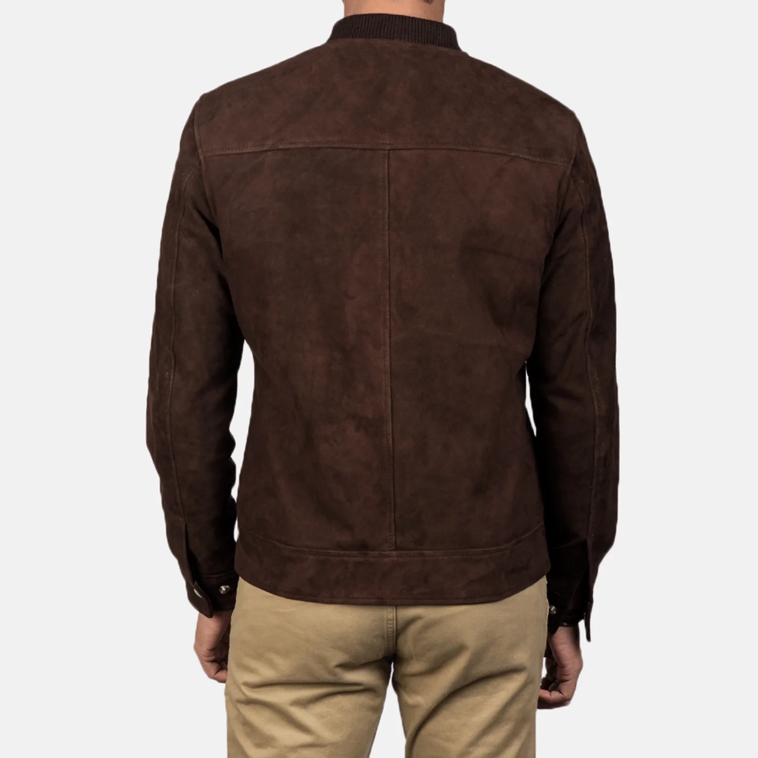 Blain Supreme Mocha Men Suede Bomber Jacket