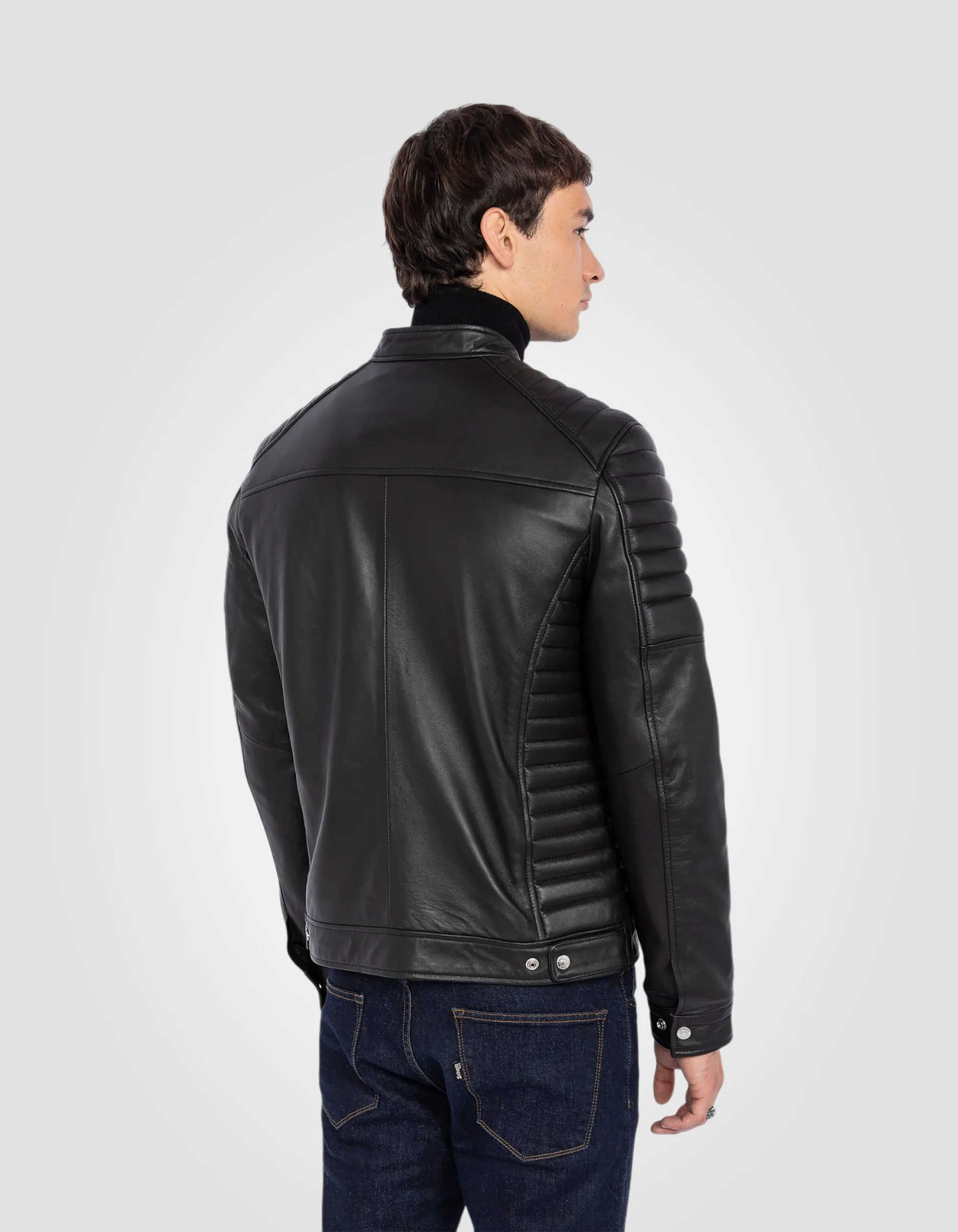 Men’s Black Biker Leather Jacket | Rugged, Stylish & Premium Quality