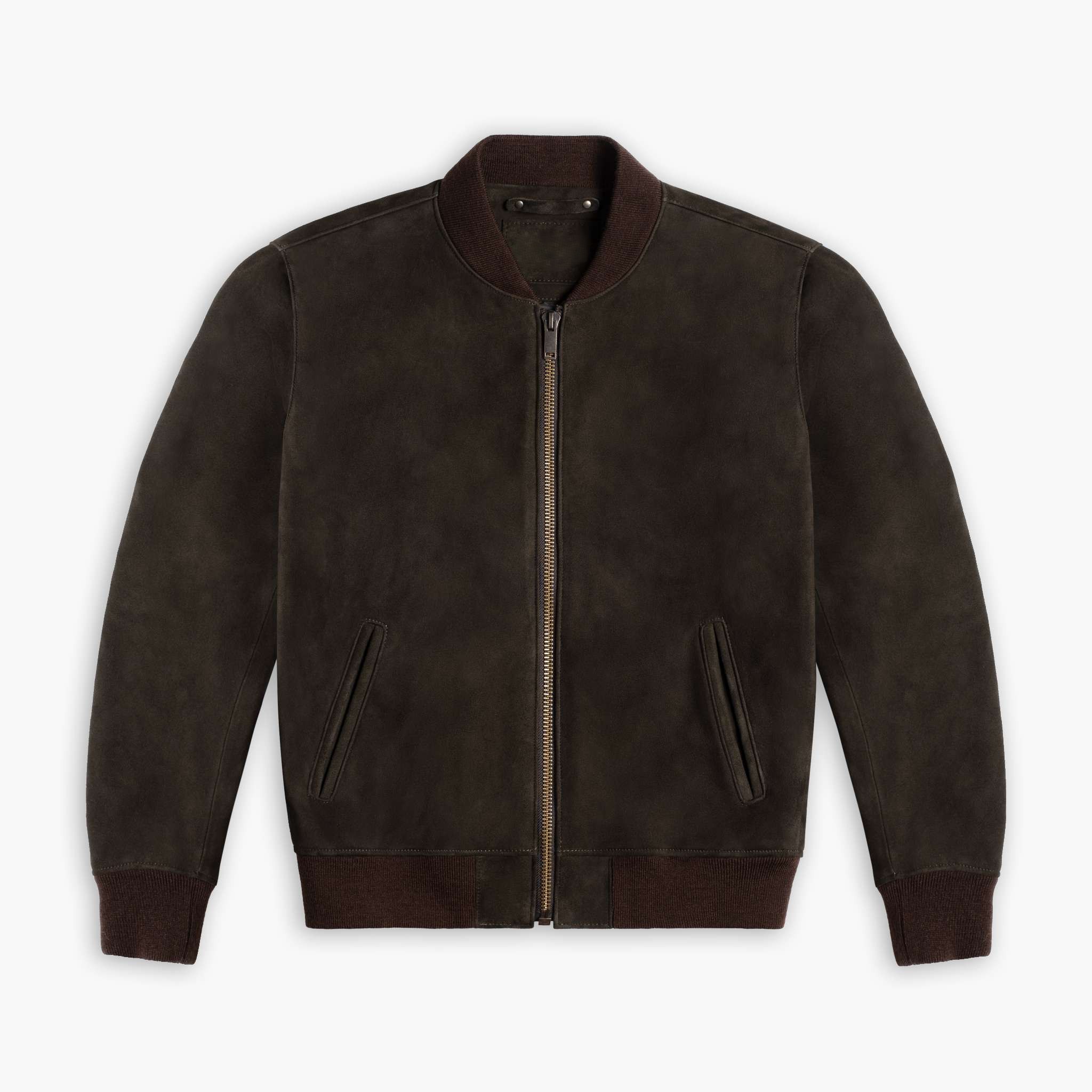 Men’s Dark Olive Suede Bomber Jacket | Timeless Style, Modern Fit