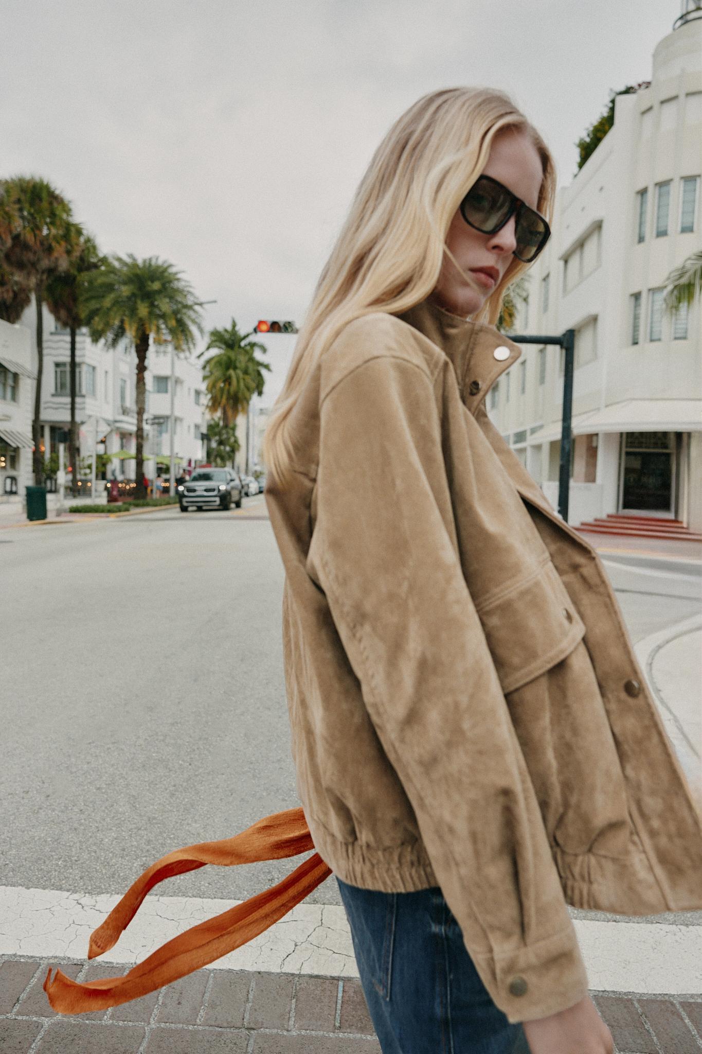 Women’s 100% Real Suede Leather High-Neck Jacket | Chic, Stylish & Versatile