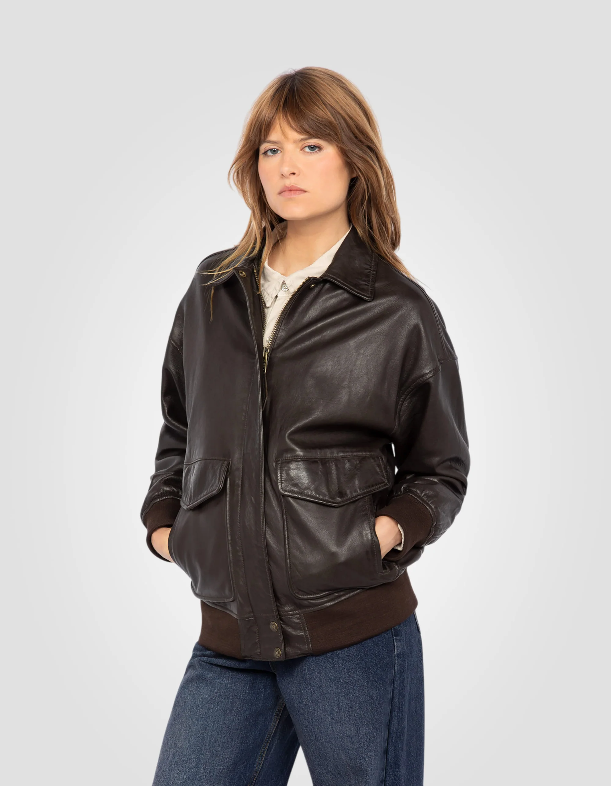 Aero Luxe Boyfriend Aviator Jacket