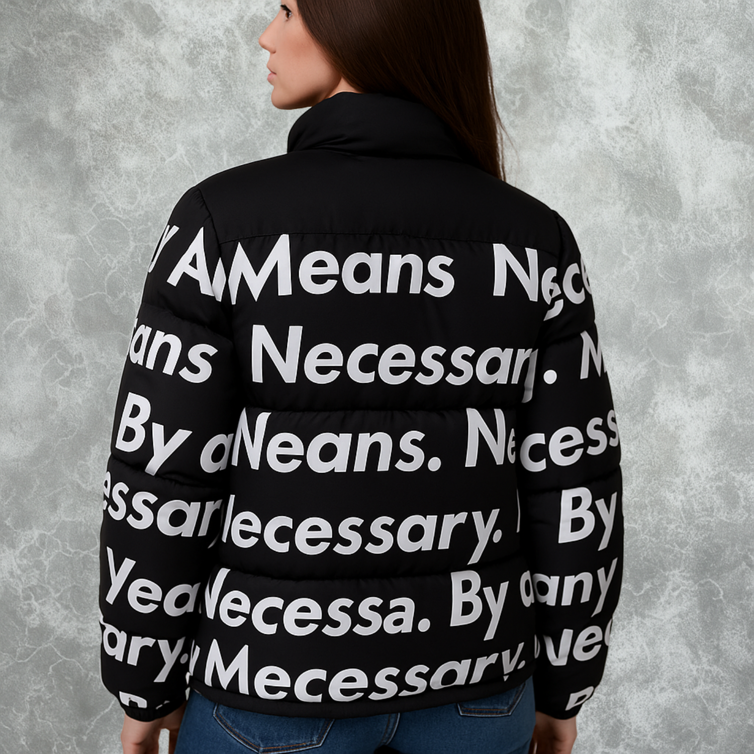 By Any Means Necessary Puffer Jacket For Women