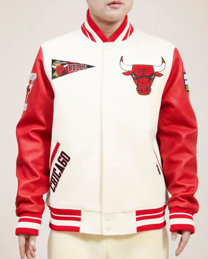 Chicago Bulls Retro Wool Varsity Jacket For Women