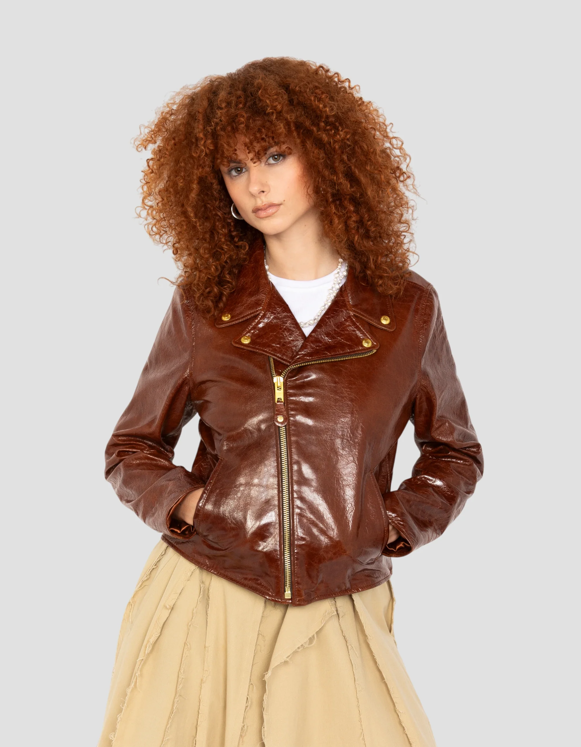 Varni Cracked Lambskin Perfecto