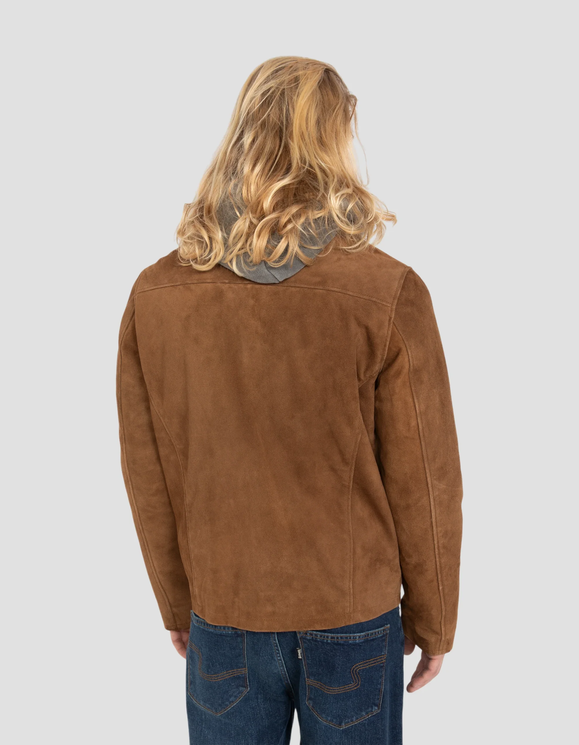 Velour Goat Suede Worker Jacket