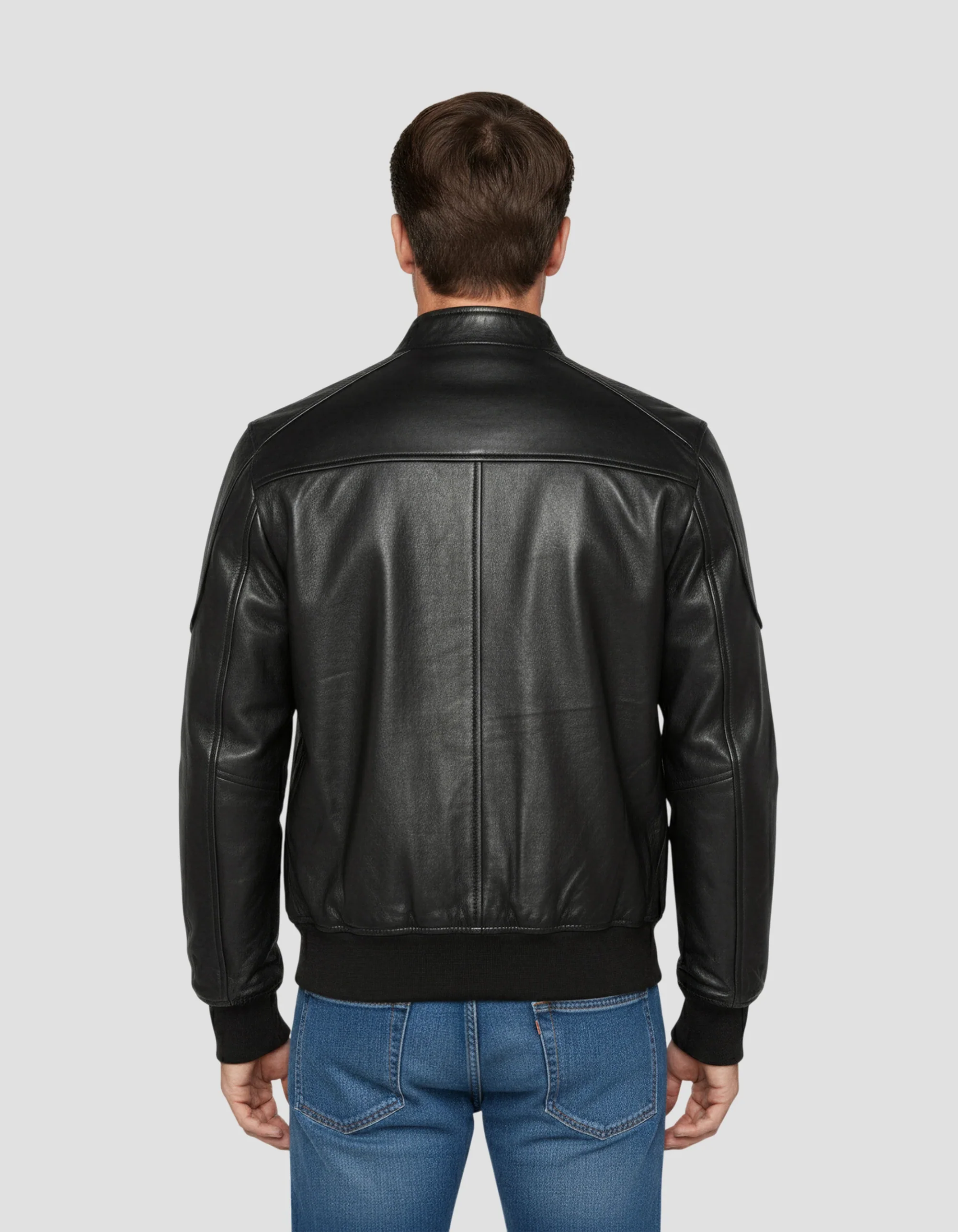 Multipoche Black Lamb Leather Biker Jacket