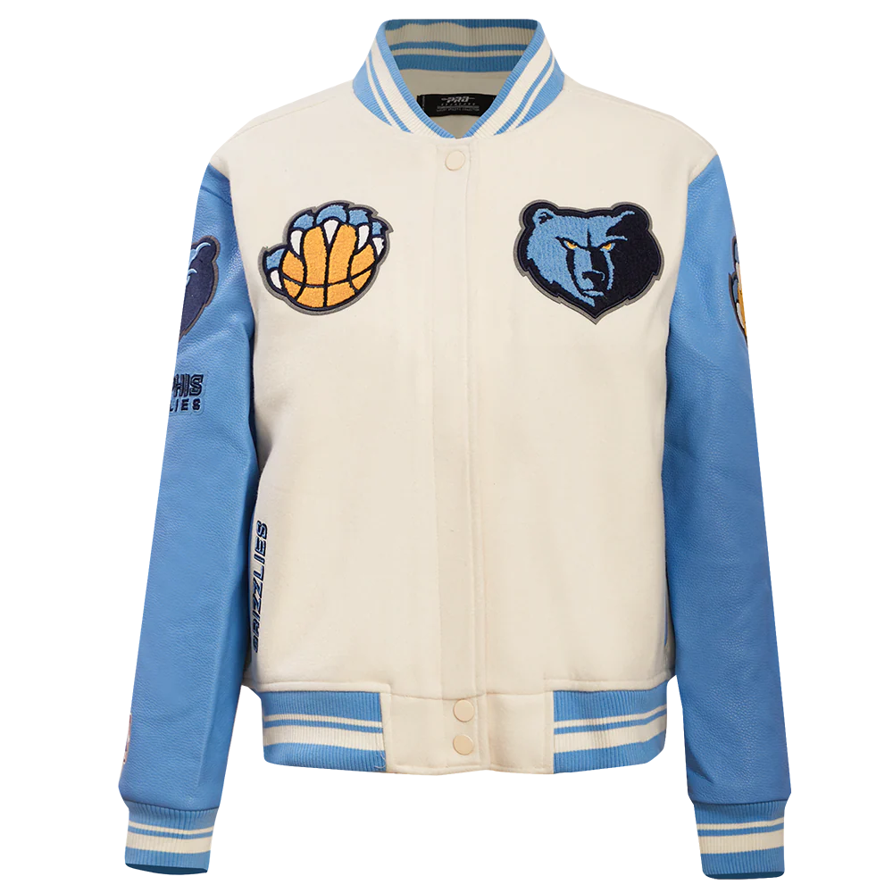 Memphis Grizzlies Retro Wool Varsity Jacket For Women