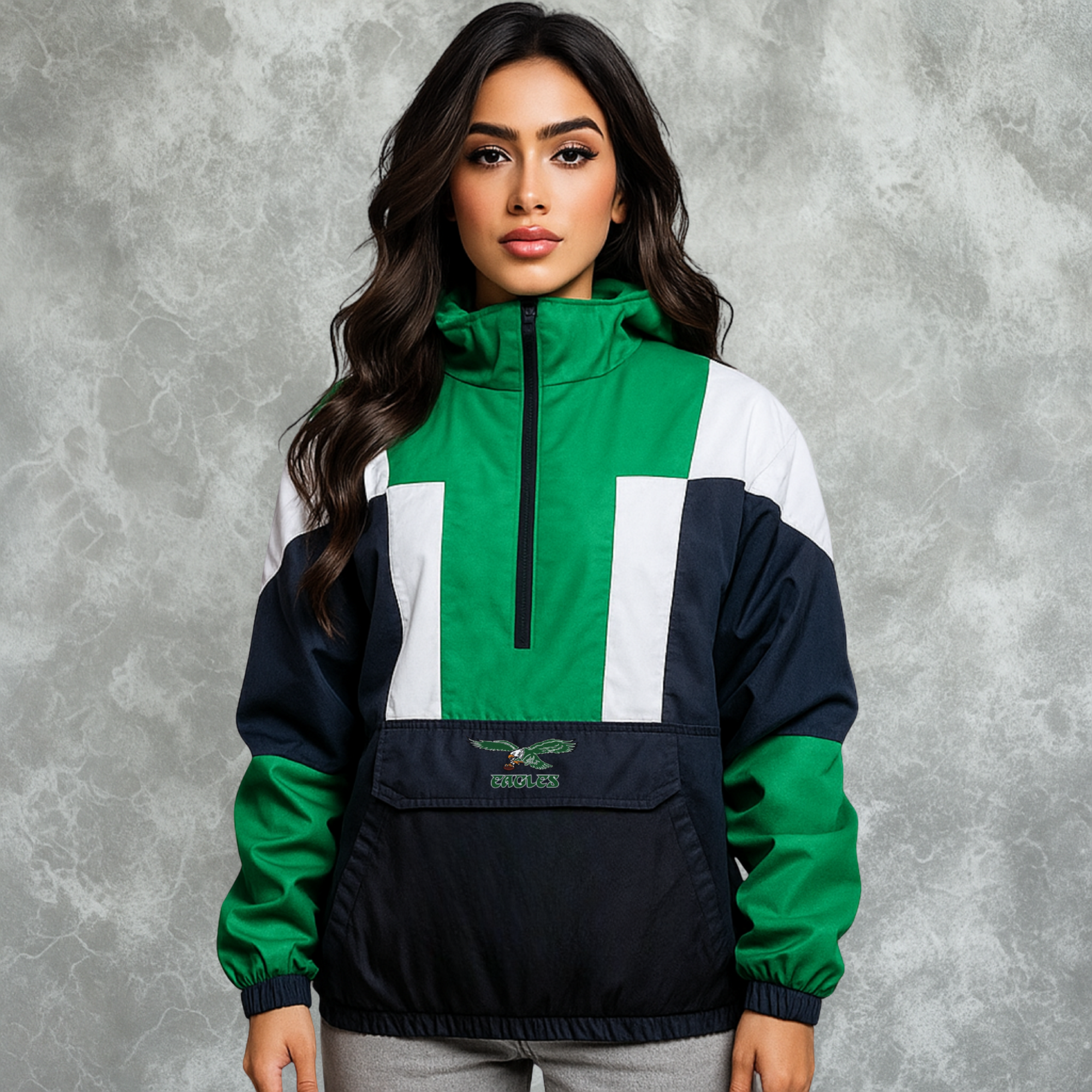 Philadelphia Inspired Eagles Windbreaker Varsity Jacket For Women (LIMITED EDITION)