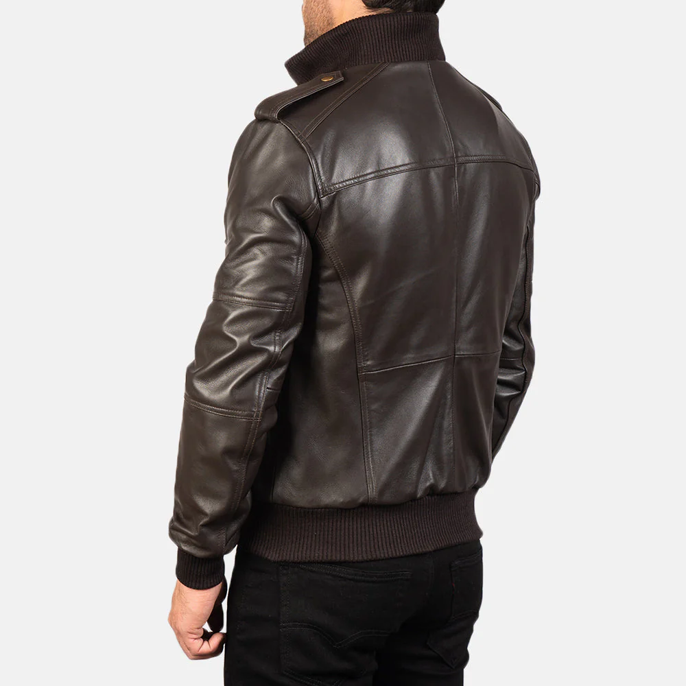 Agent Leather Bomber Jacket
