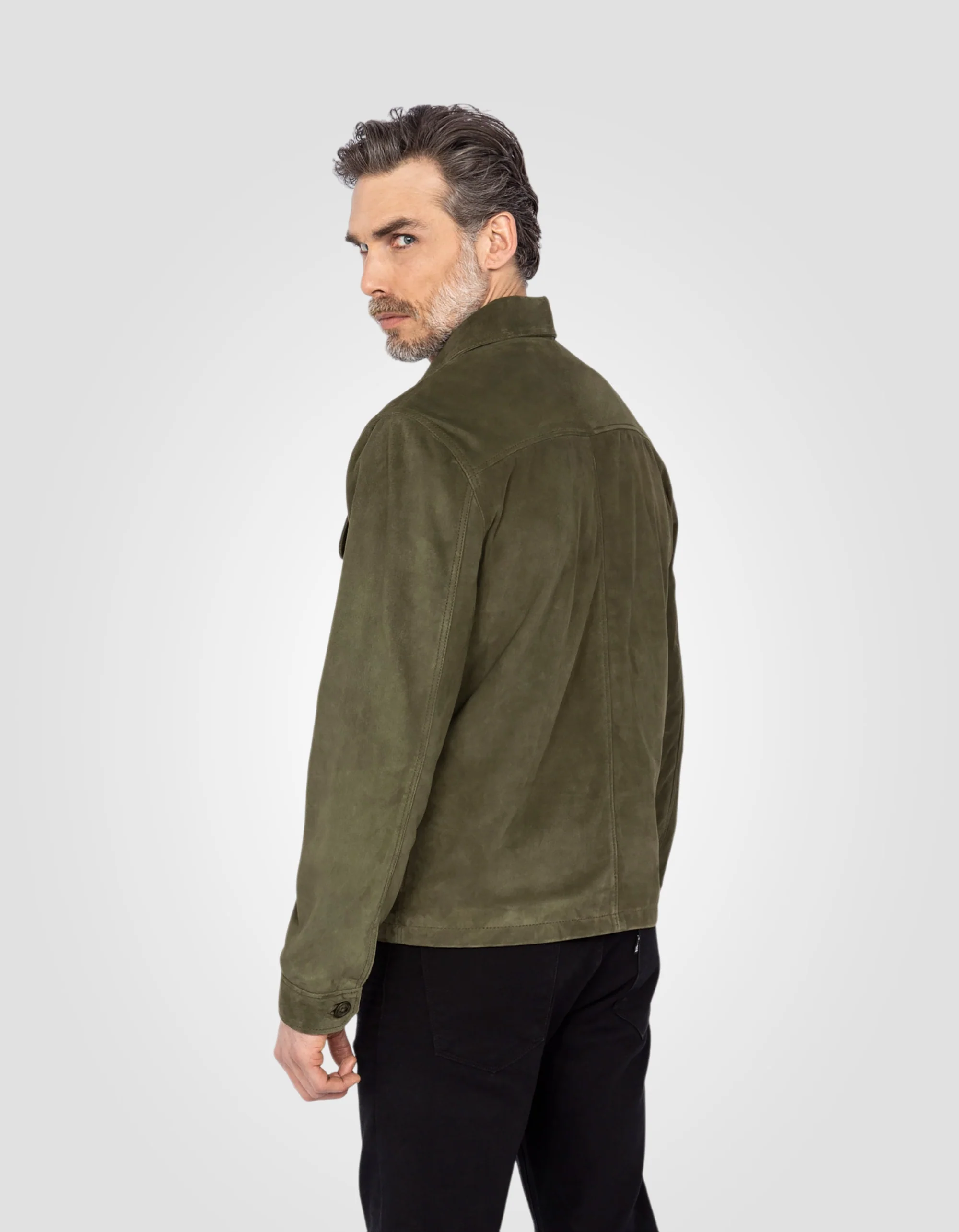 Goat Suede Leather Worker Jacket