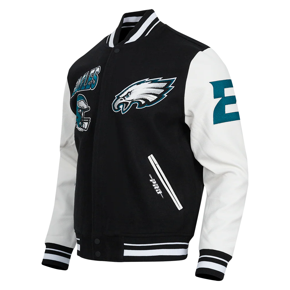 Philadelphia Eagles Turn It Up Wool Varsity Jacket For Men
