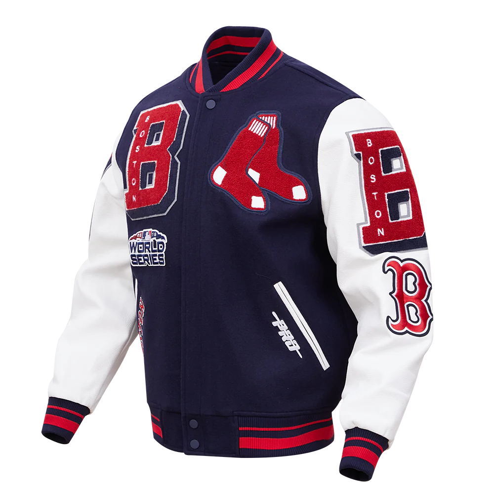 Boston Red Sox Mashup Wool Varsity Jacket For Women