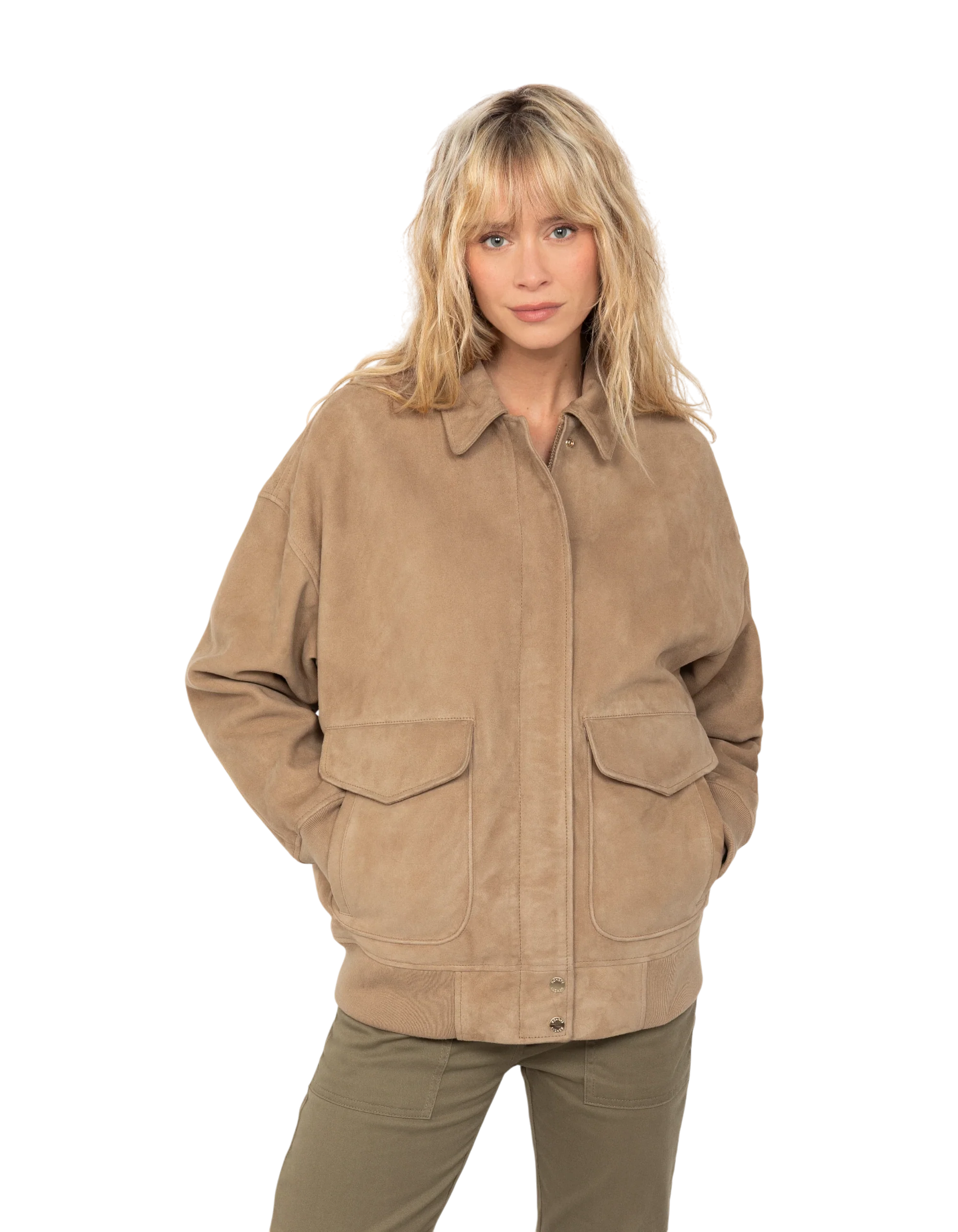 Skyline Oversized Goat Suede Aviator