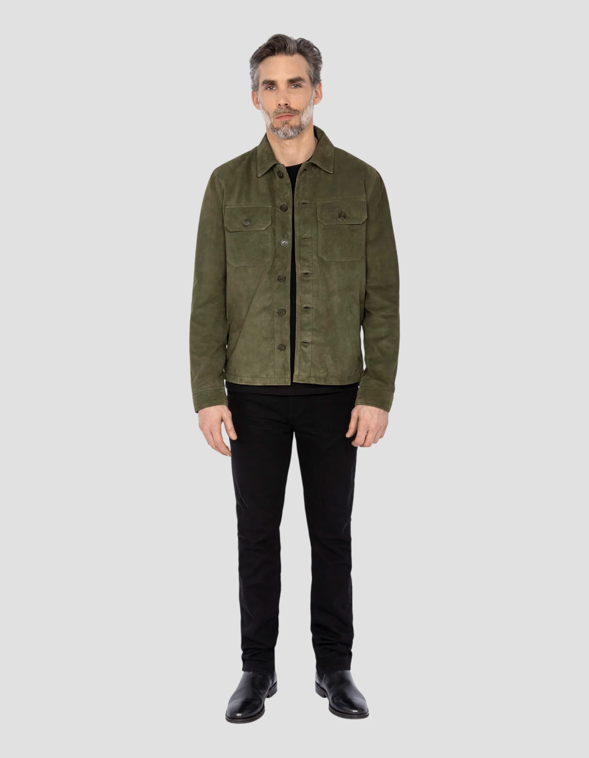 Goat Suede Leather Worker Jacket