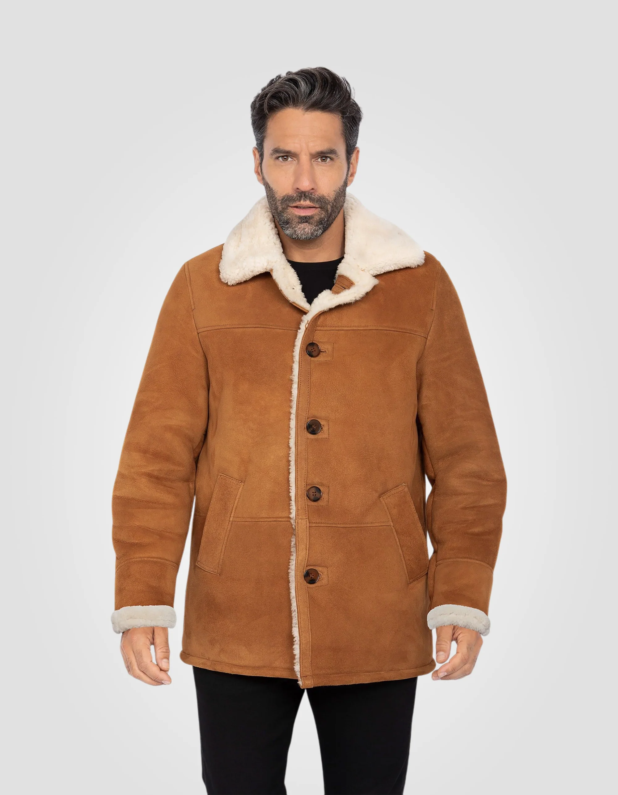 Rancher Rust Double-Faced Sheepskin Coat