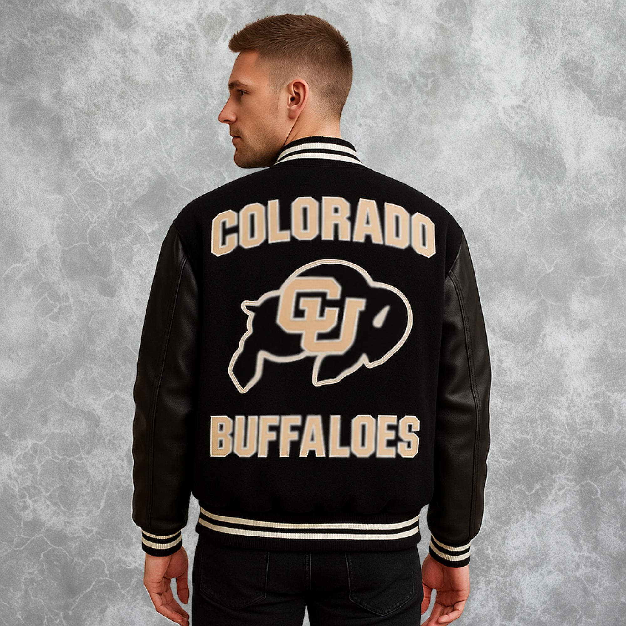 Colorado Buffaloes Inspired Letterman Varsity Jacket For Men