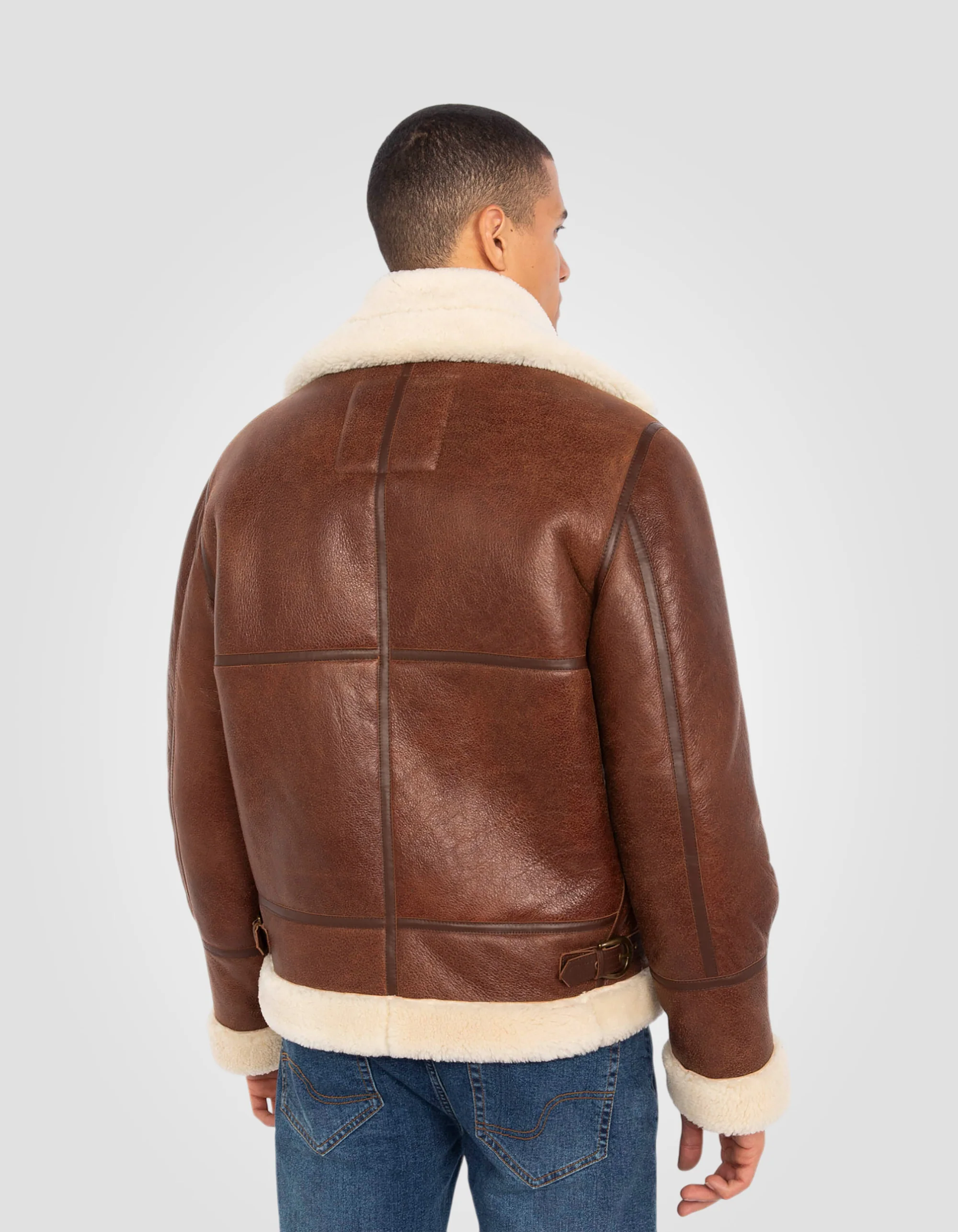 Timeless B-3 MOKA Sheepskin Bomber Jacket