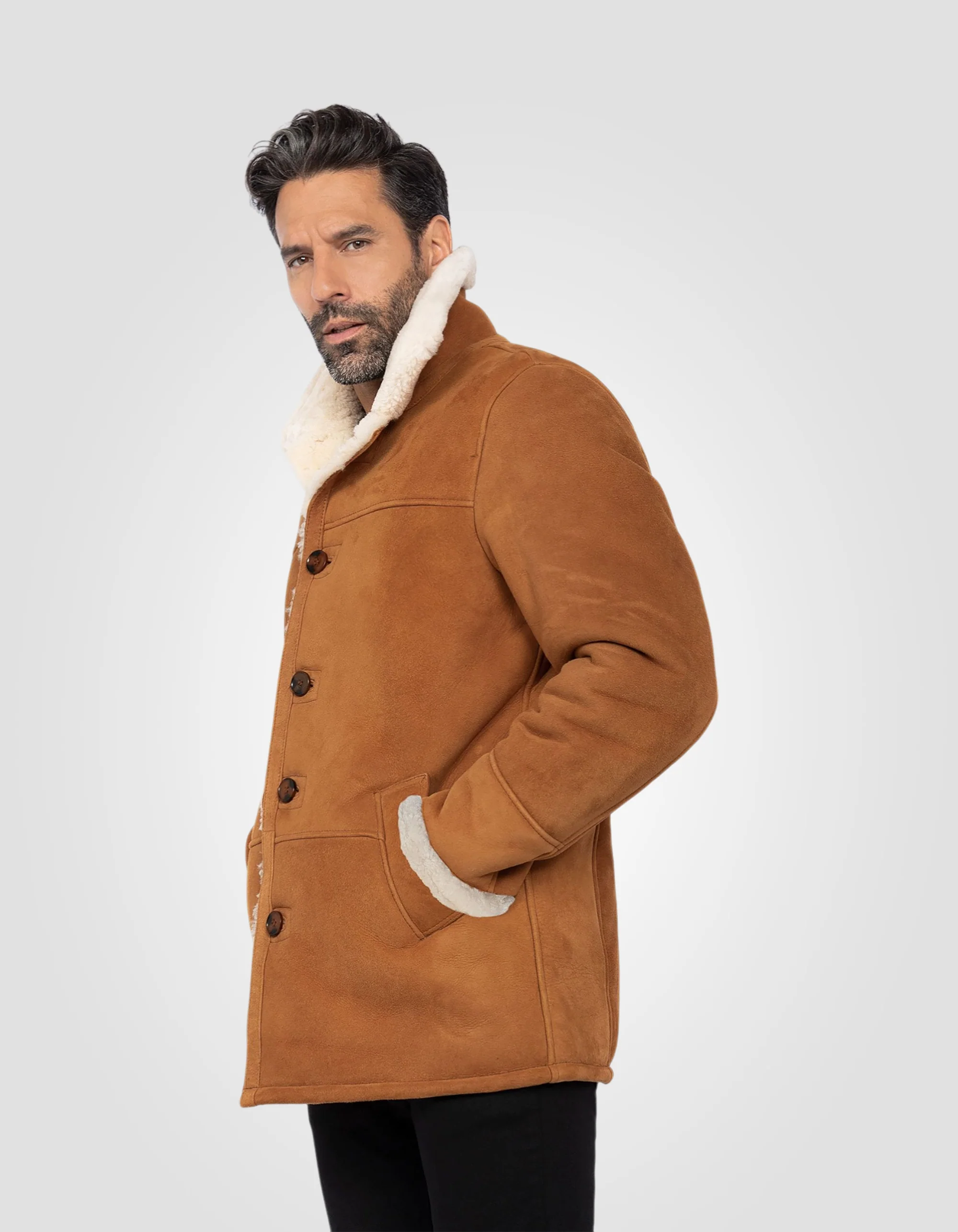 Rancher Rust Double-Faced Sheepskin Coat