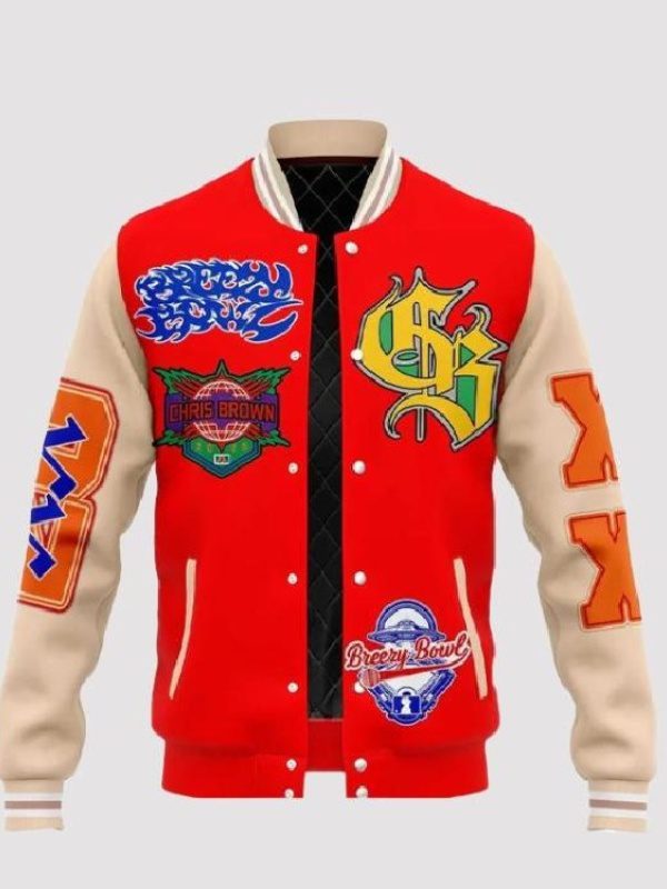 Chris Brown Breezy Bowl XX Varsity Jacket For Men