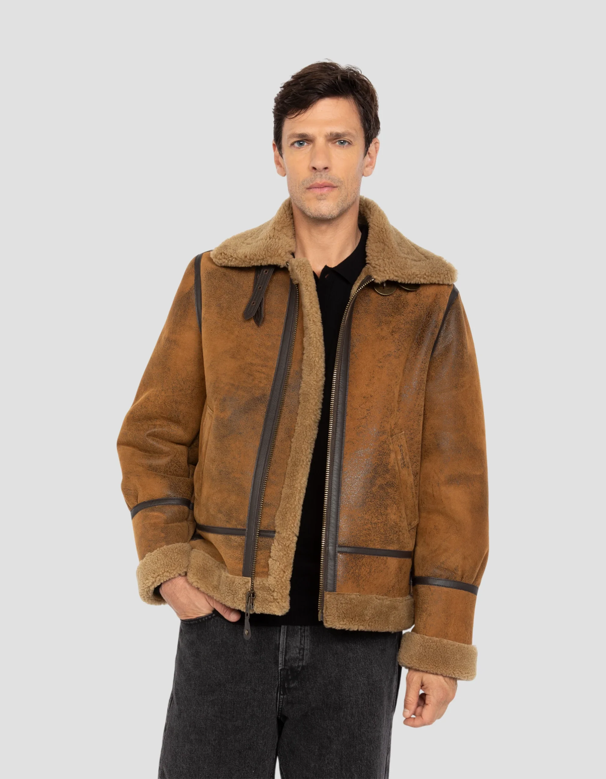 Bomber B-3 Men’s Mustard Leather Jacket | Bold, Rugged & Timelessly Stylish