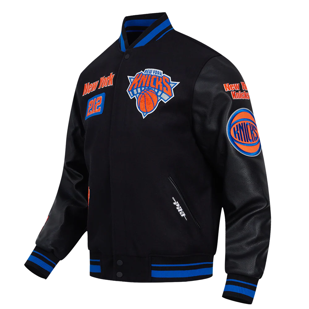 New York Knicks Area Code Wool Varsity Jacket For Women
