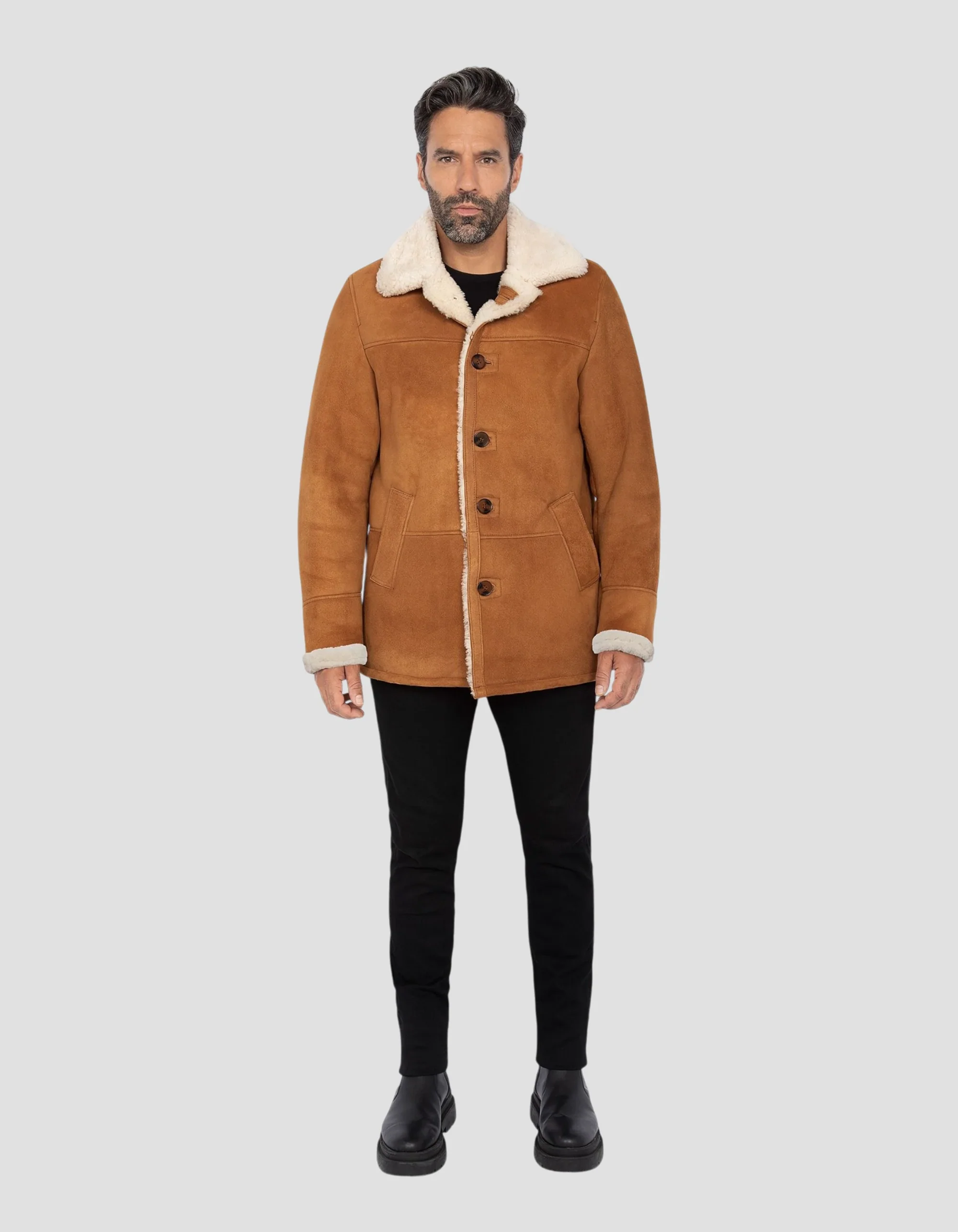 Rancher Rust Double-Faced Sheepskin Coat